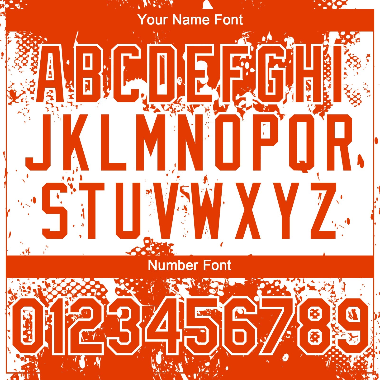 Custom Orange White Abstract Splatter Grunge Paint Authentic Baseball Jersey view 5