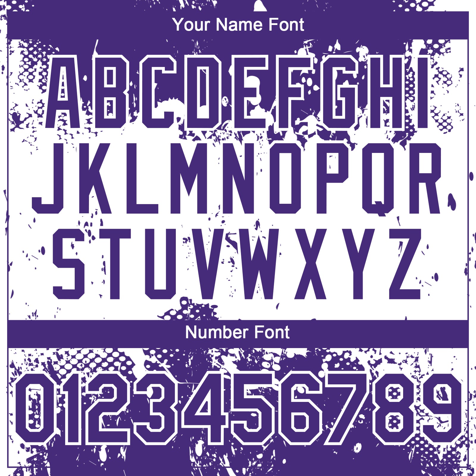 Custom Purple White Abstract Splatter Grunge Paint Authentic Baseball Jersey view 5