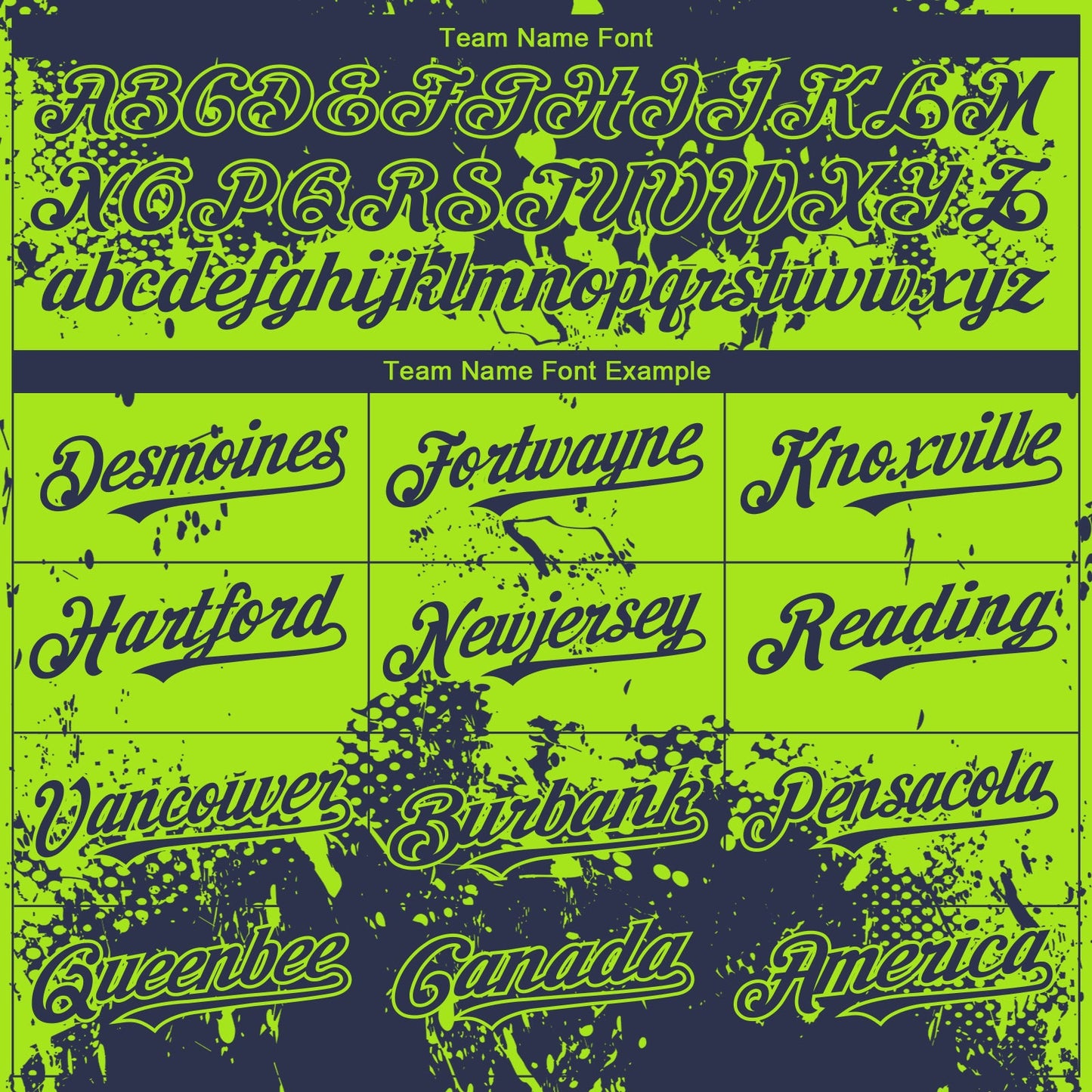 Custom Navy Neon Green Abstract Splatter Grunge Paint Authentic Baseball Jersey view 4