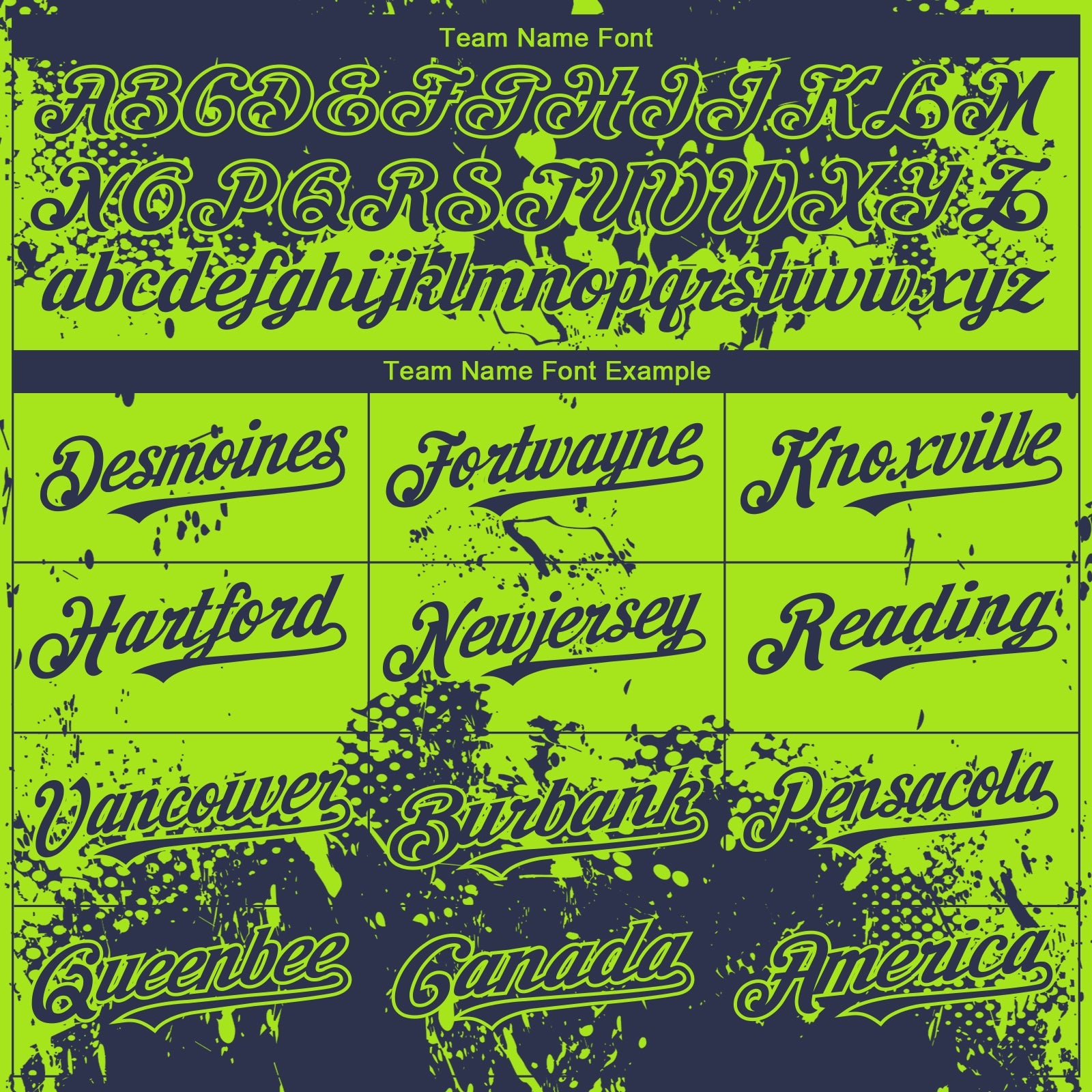 Custom Navy Neon Green Abstract Splatter Grunge Paint Authentic Baseball Jersey view 4