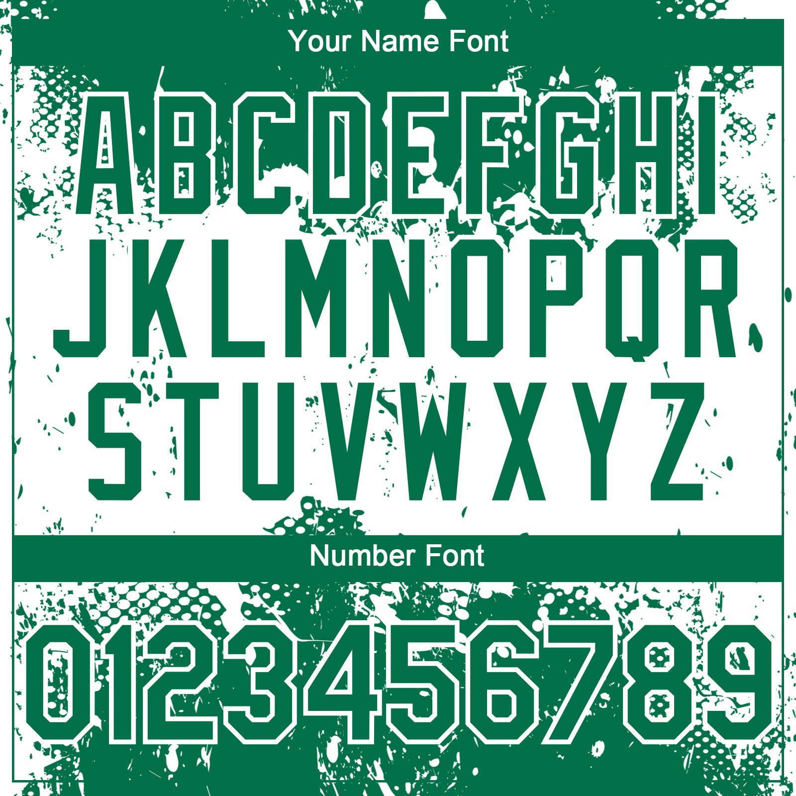 Custom Kelly Green White Abstract Splatter Grunge Paint Authentic Baseball Jersey view 5