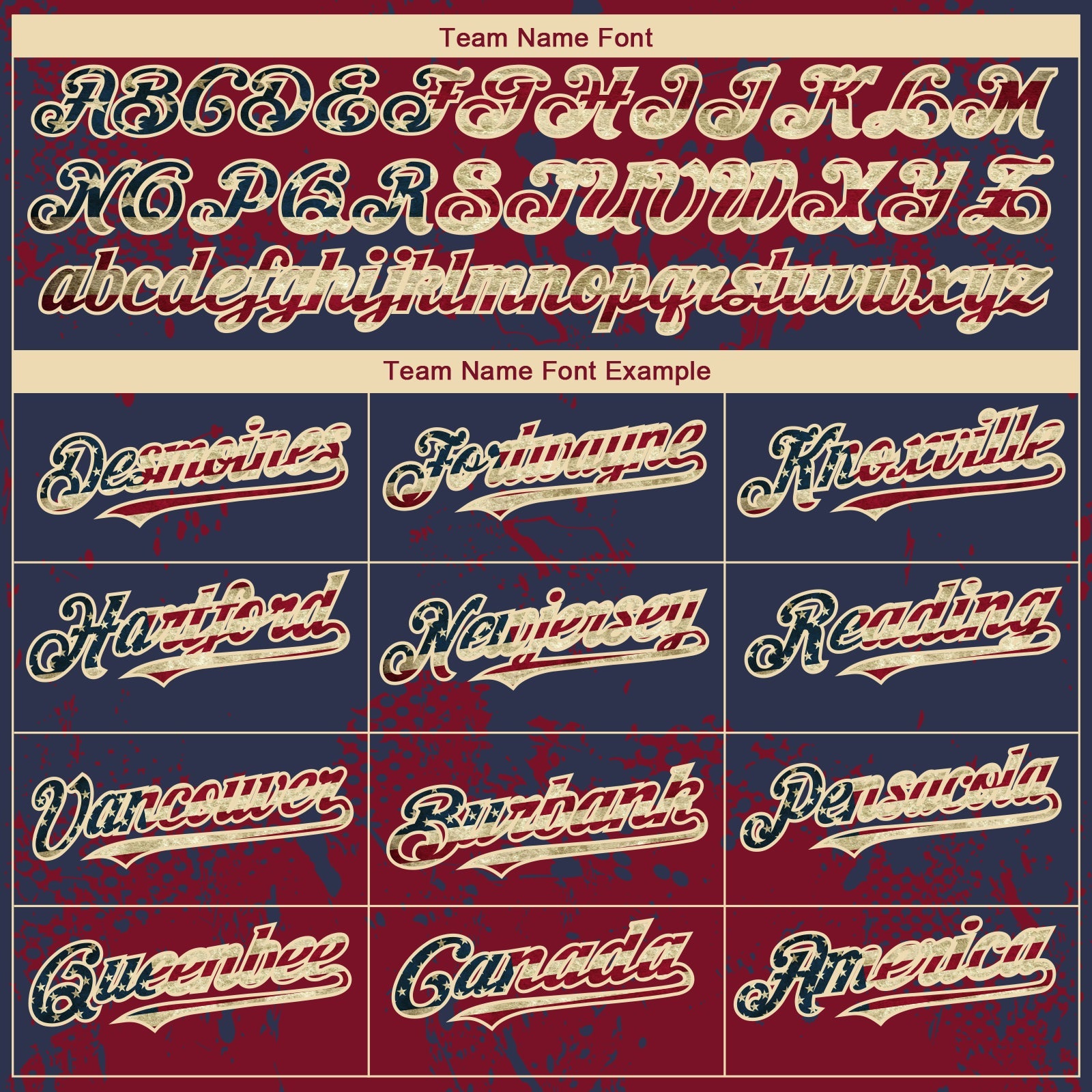 Custom Crimson Vintage USA Flag Navy-Cream Abstract Splatter Grunge Paint Authentic Baseball Jersey view 4