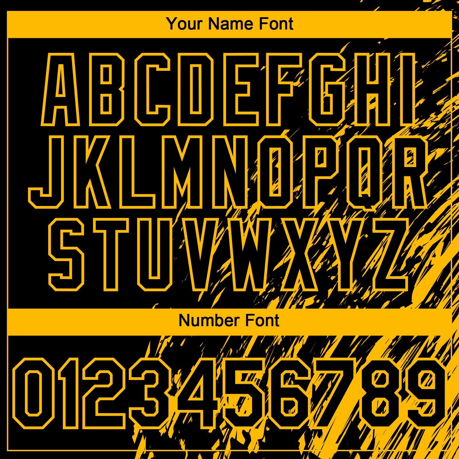 Custom Black Gold Paint Stroke Grunge Streak Authentic Baseball Jersey view 5