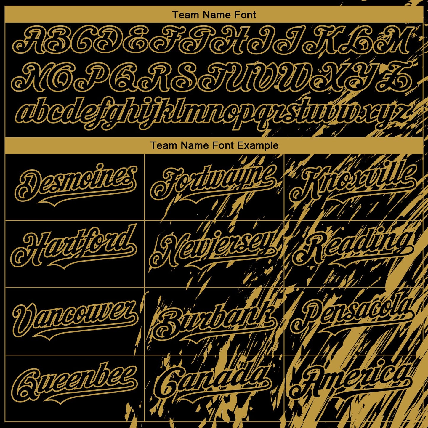 Custom Black Old Gold Paint Stroke Grunge Streak Authentic Baseball Jersey view 4