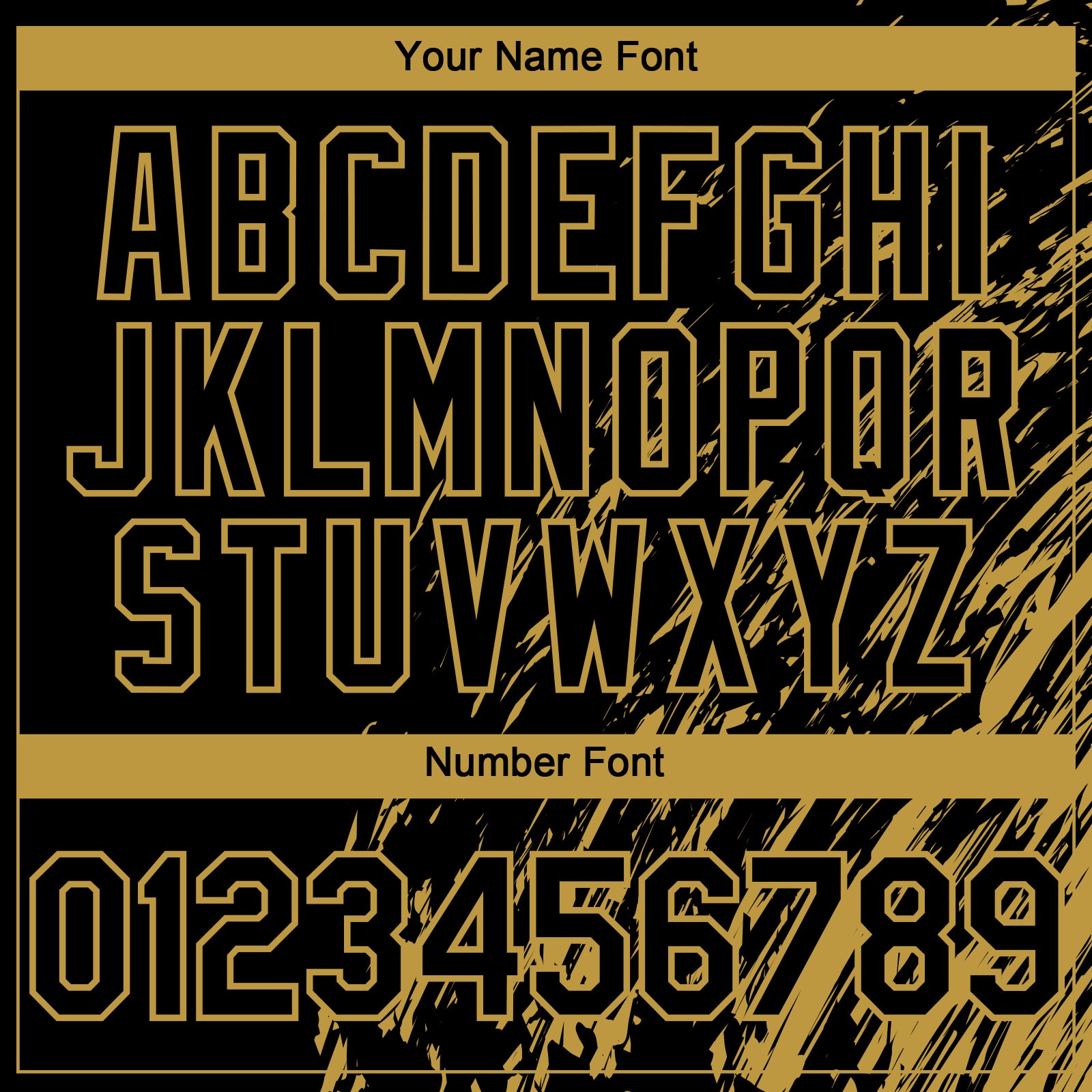 Custom Black Old Gold Paint Stroke Grunge Streak Authentic Baseball Jersey view 5