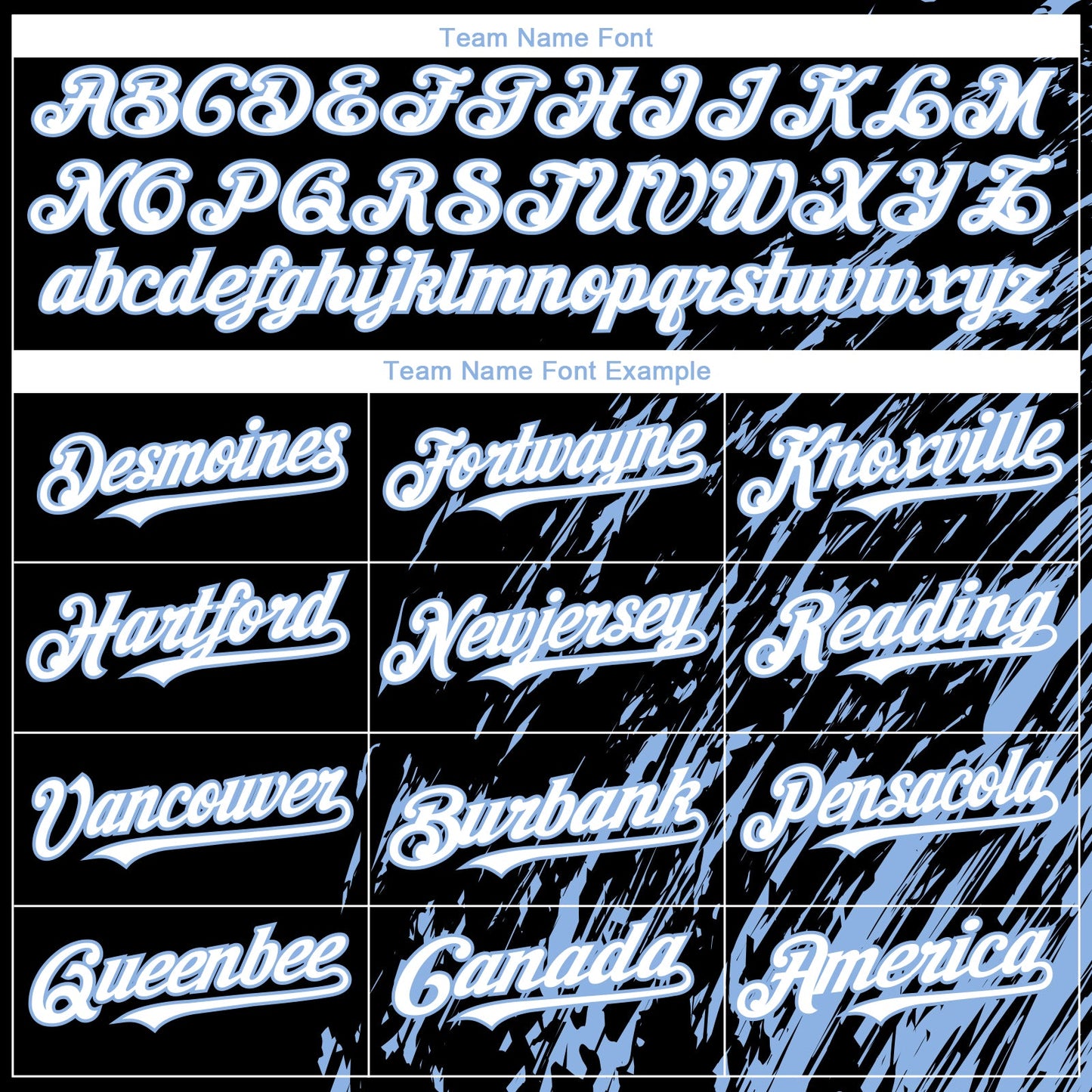 Custom Black White-Light Blue Paint Stroke Grunge Streak Authentic Baseball Jersey view 4