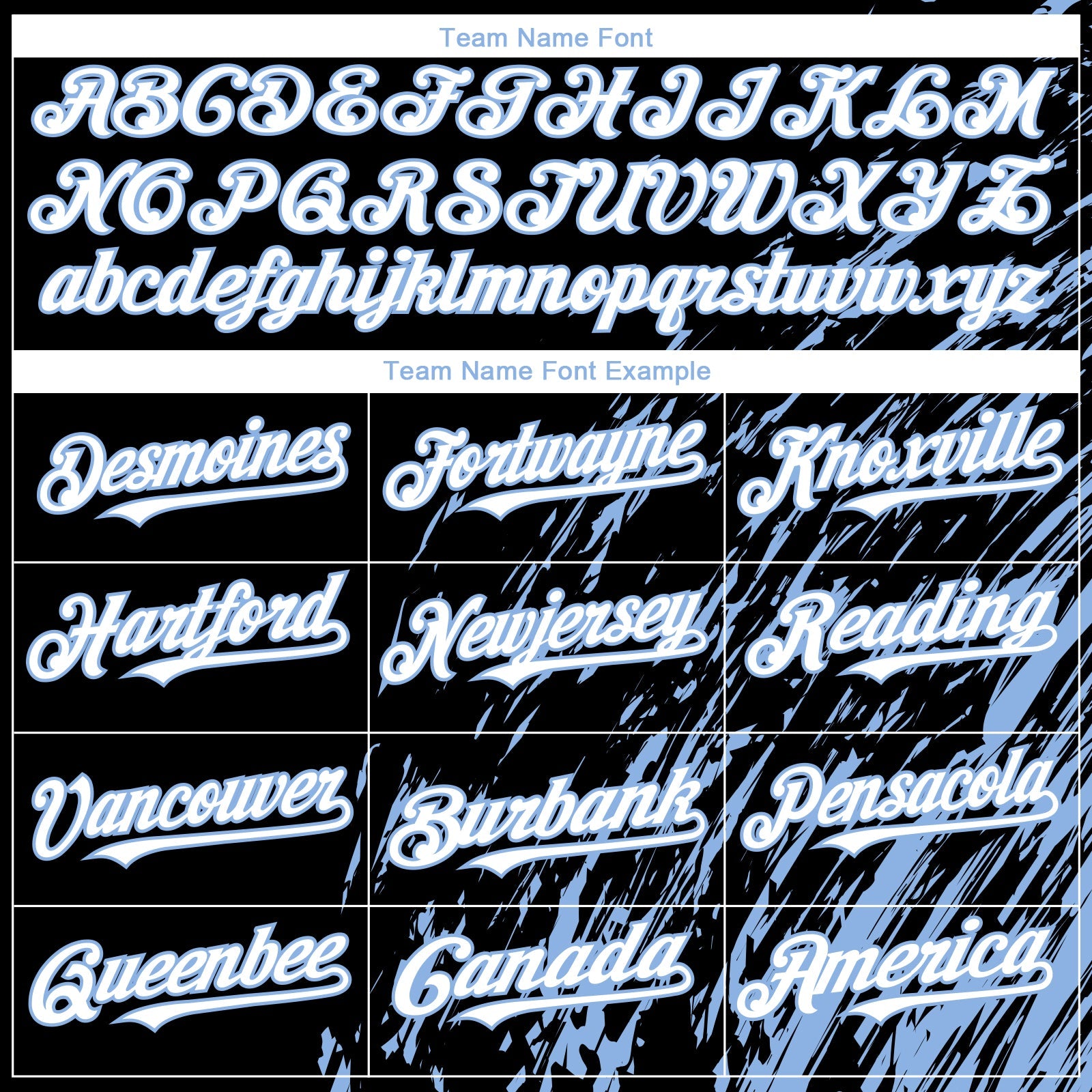 Custom Black White-Light Blue Paint Stroke Grunge Streak Authentic Baseball Jersey view 4