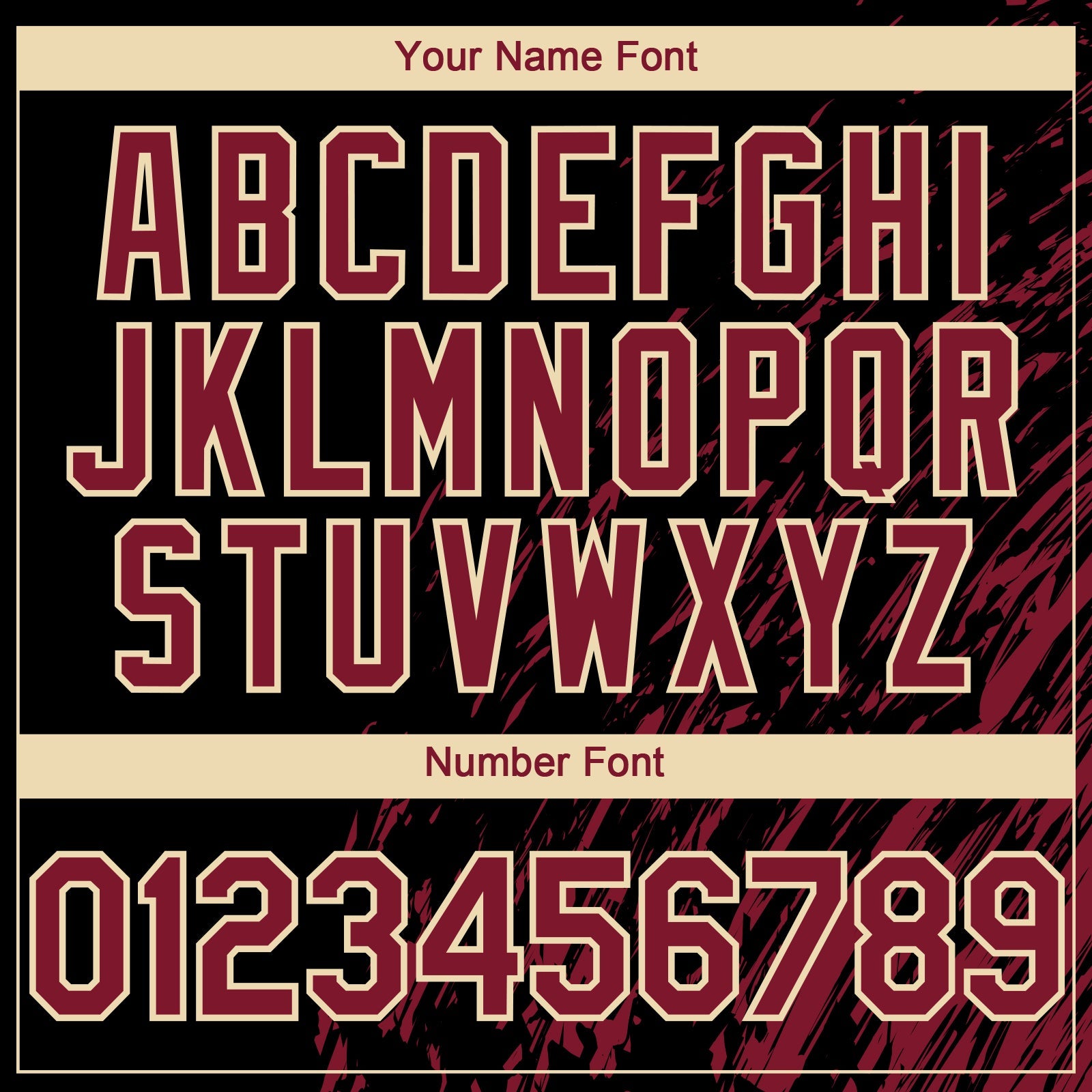 Custom Black Crimson-Cream Paint Stroke Grunge Streak Authentic Baseball Jersey view 5
