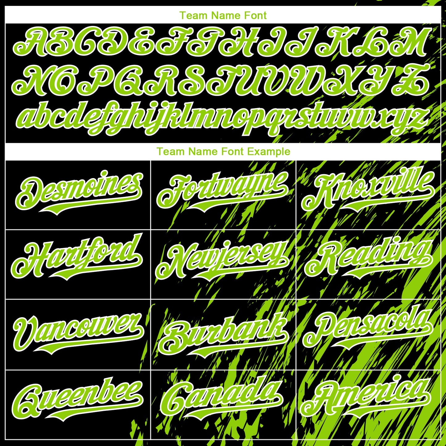 Custom Black Neon Green-White Paint Stroke Grunge Streak Authentic Baseball Jersey view 4