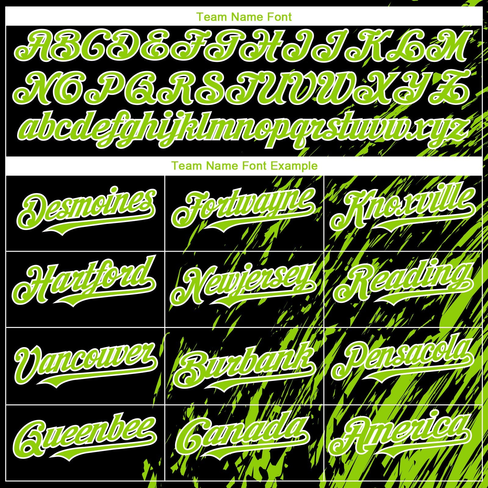 Custom Black Neon Green-White Paint Stroke Grunge Streak Authentic Baseball Jersey view 4