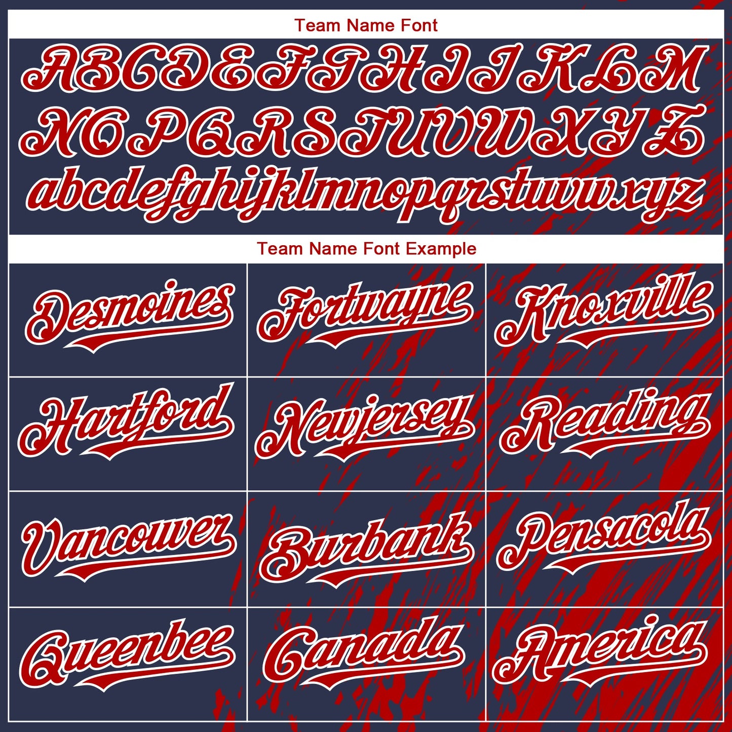 Custom Navy Red-White Paint Stroke Grunge Streak Authentic Baseball Jersey view 4