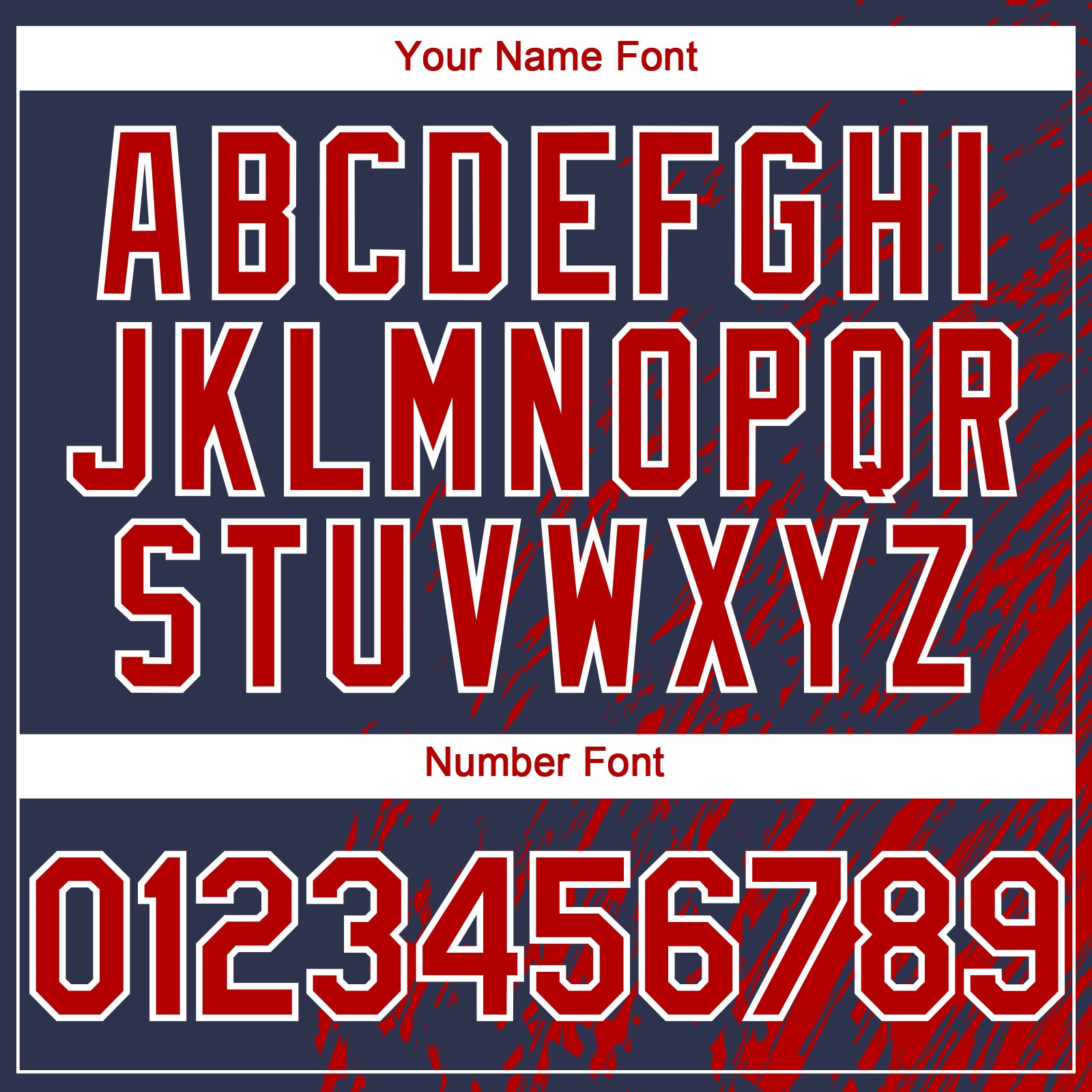 Custom Navy Red-White Paint Stroke Grunge Streak Authentic Baseball Jersey view 5