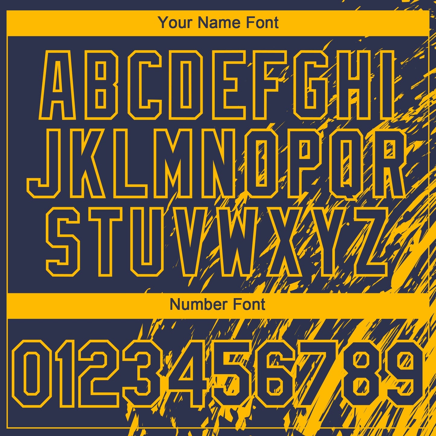 Custom Navy Gold Paint Stroke Grunge Streak Authentic Baseball Jersey view 5
