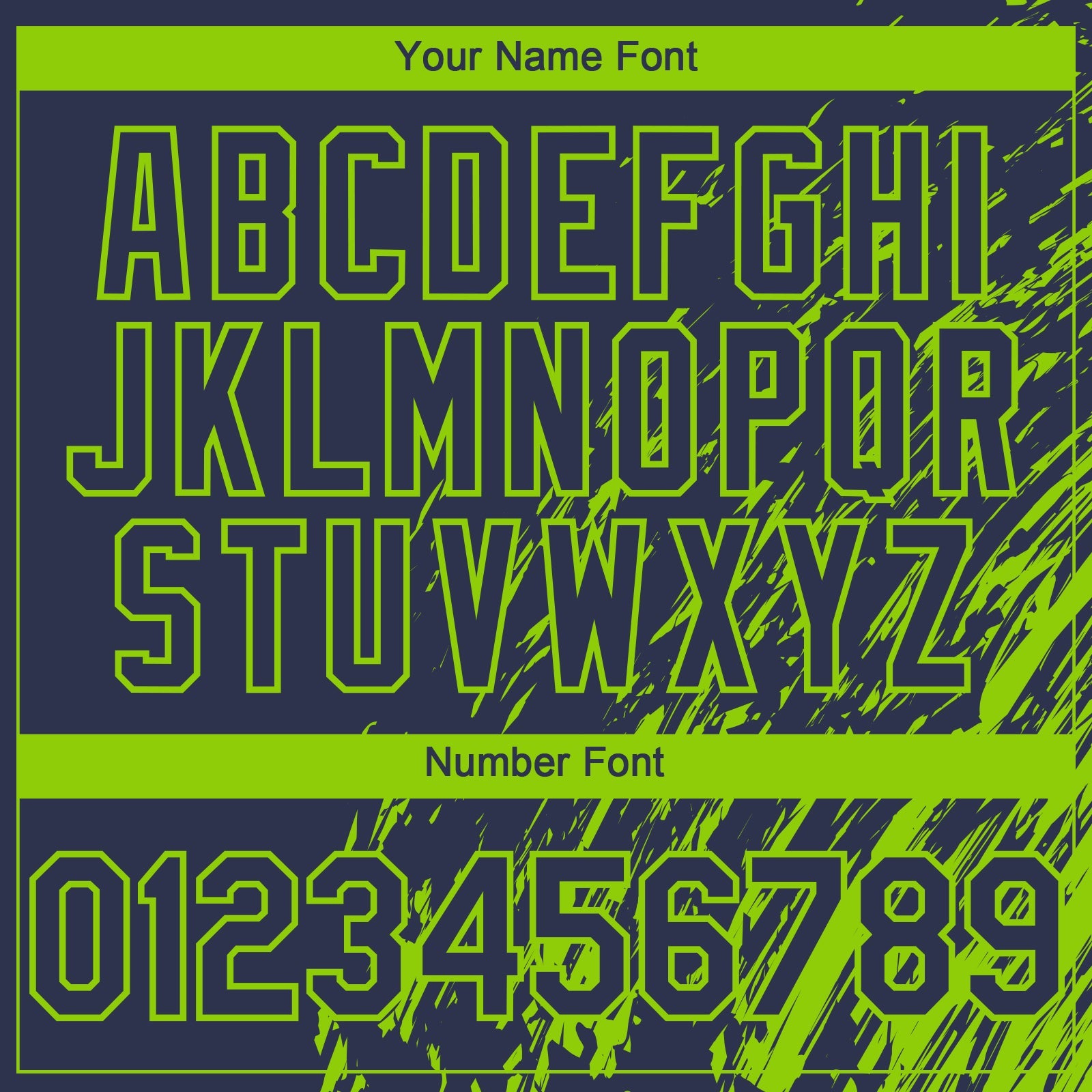 Custom Navy Neon Green Paint Stroke Grunge Streak Authentic Baseball Jersey view 5