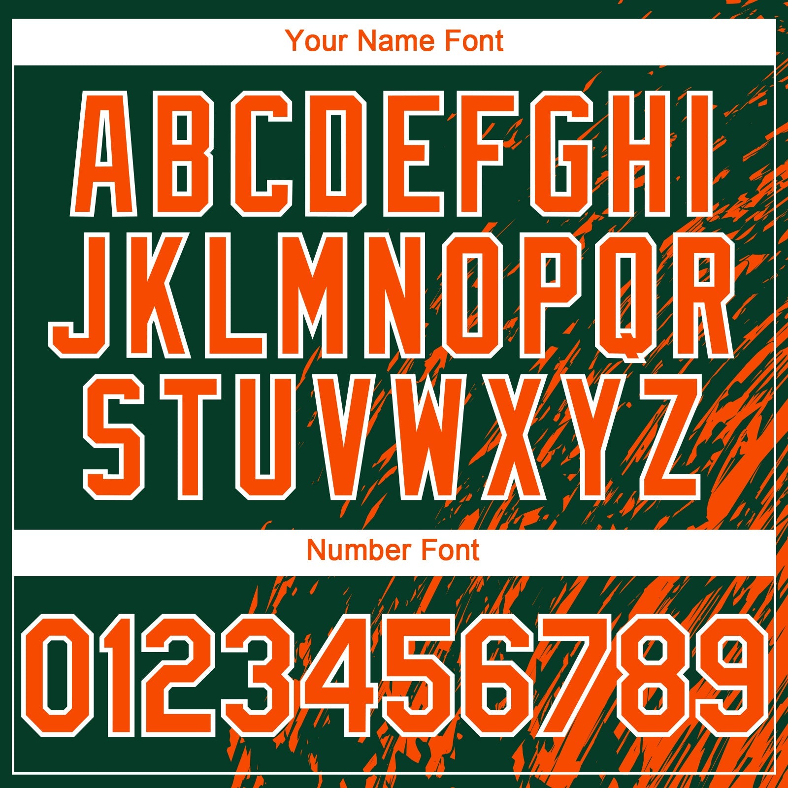 Custom Green Orange-White Paint Stroke Grunge Streak Authentic Baseball Jersey view 5