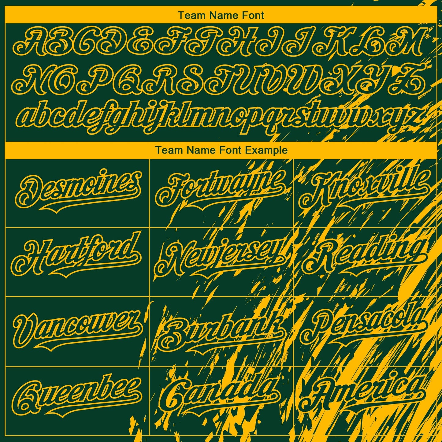 Custom Green Gold Paint Stroke Grunge Streak Authentic Baseball Jersey view 4