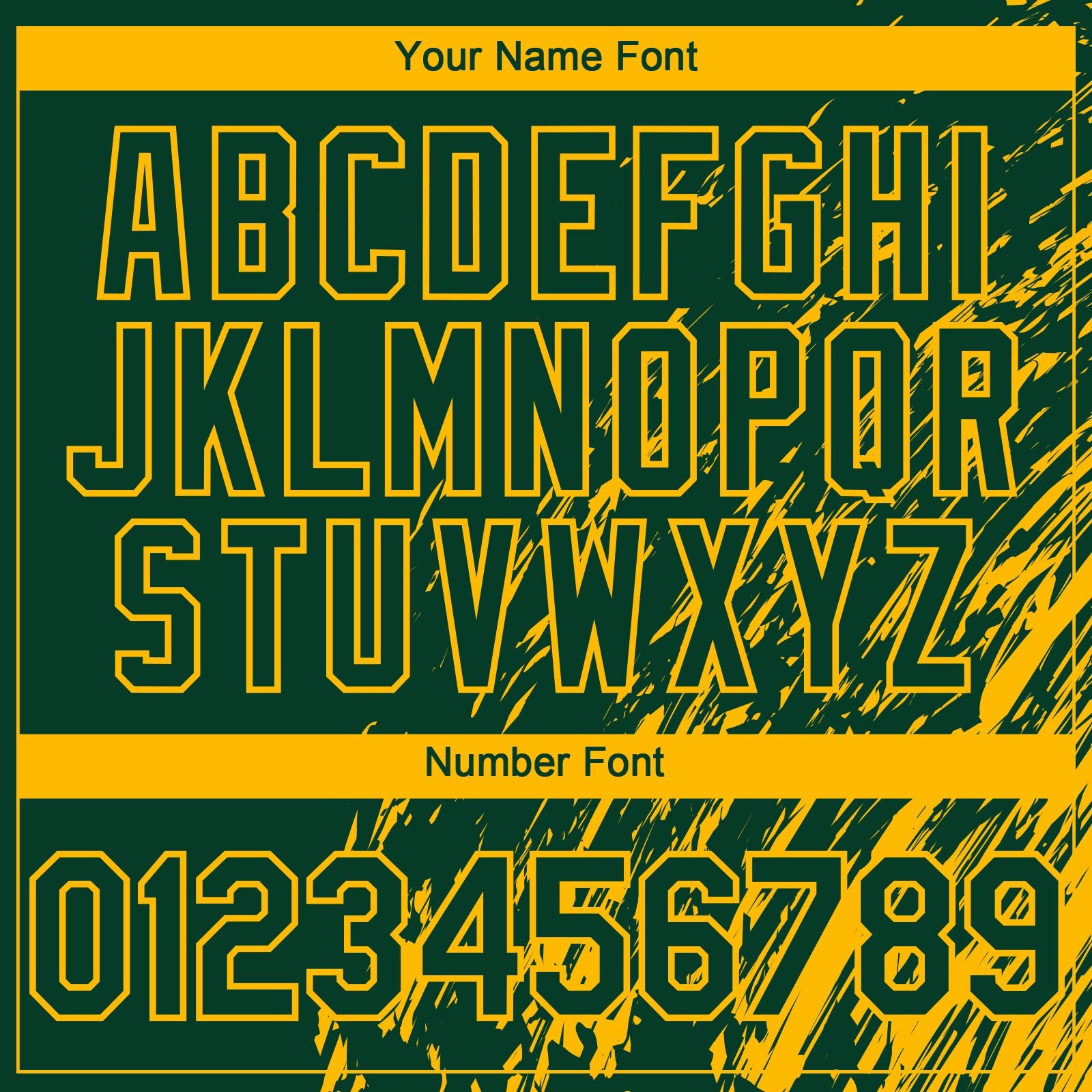 Custom Green Gold Paint Stroke Grunge Streak Authentic Baseball Jersey view 5