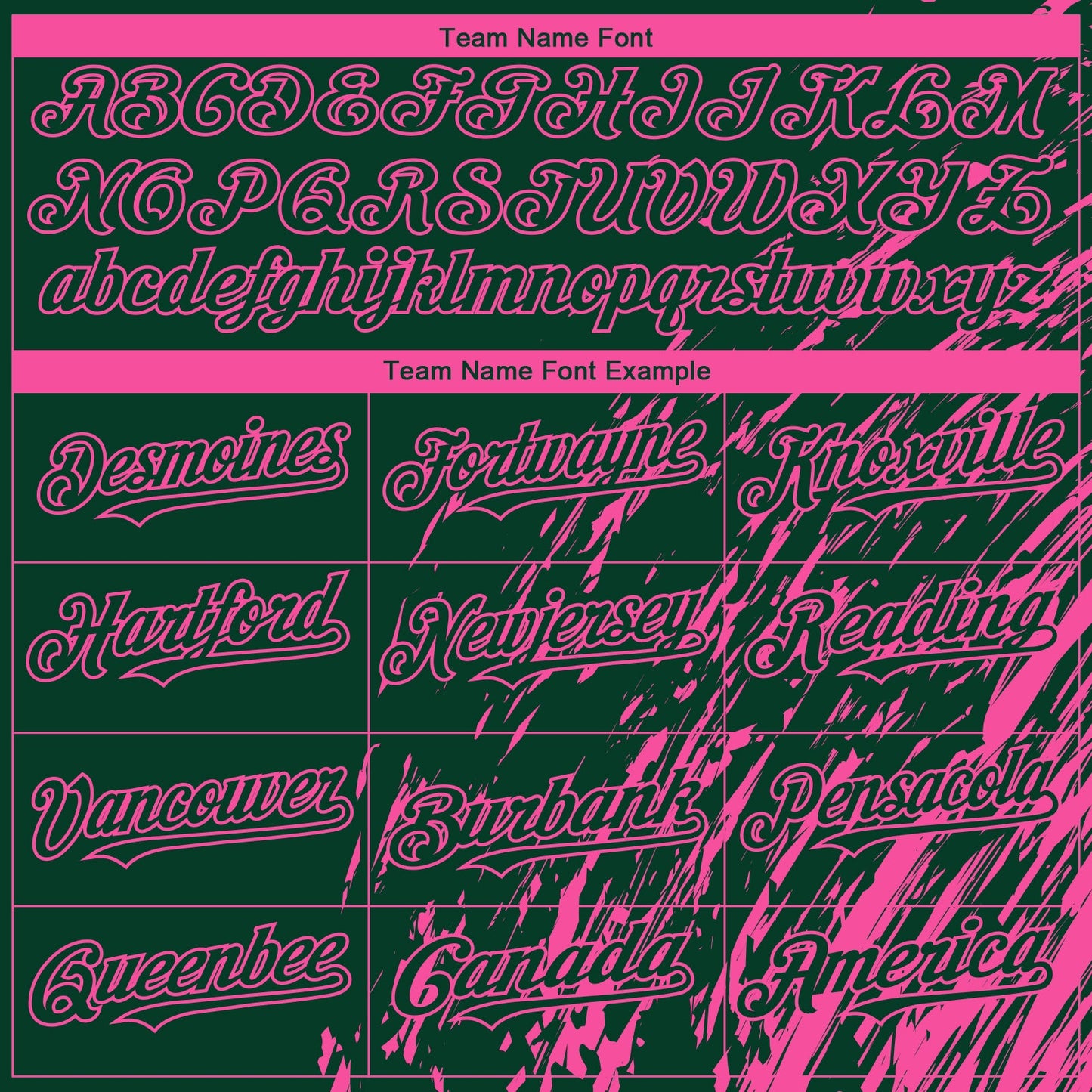 Custom Green Pink Paint Stroke Grunge Streak Authentic Baseball Jersey view 4