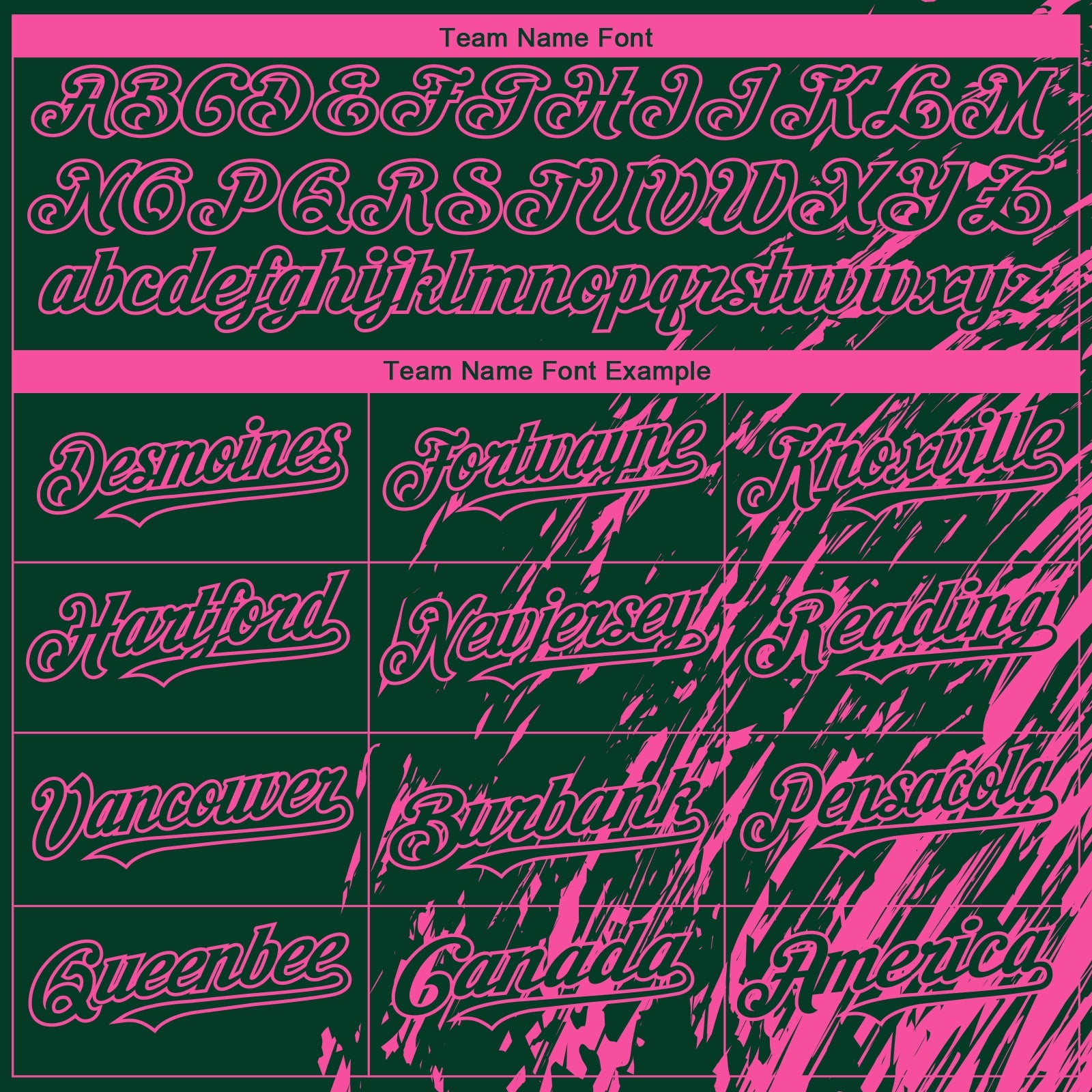 Custom Green Pink Paint Stroke Grunge Streak Authentic Baseball Jersey view 4