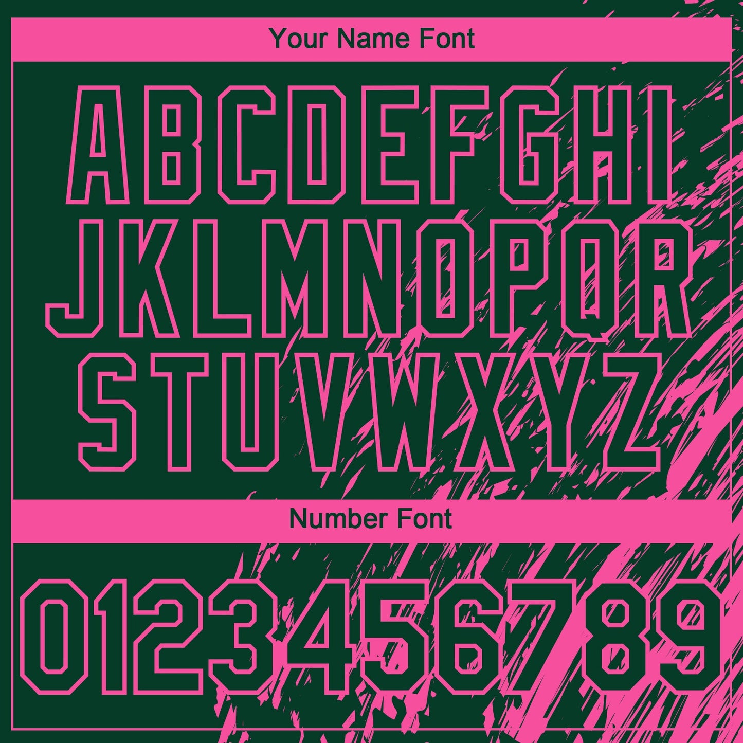 Custom Green Pink Paint Stroke Grunge Streak Authentic Baseball Jersey view 5