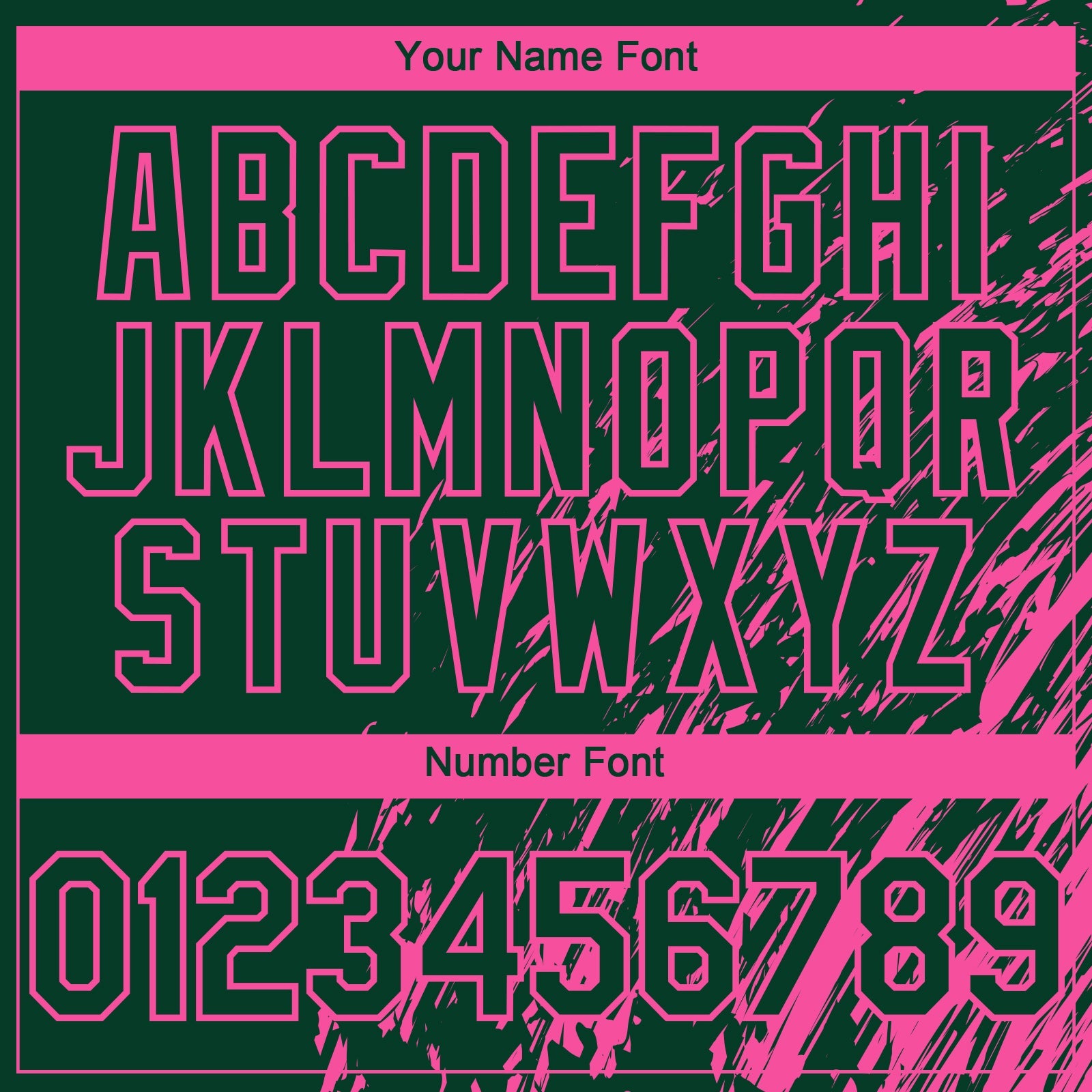 Custom Green Pink Paint Stroke Grunge Streak Authentic Baseball Jersey view 5