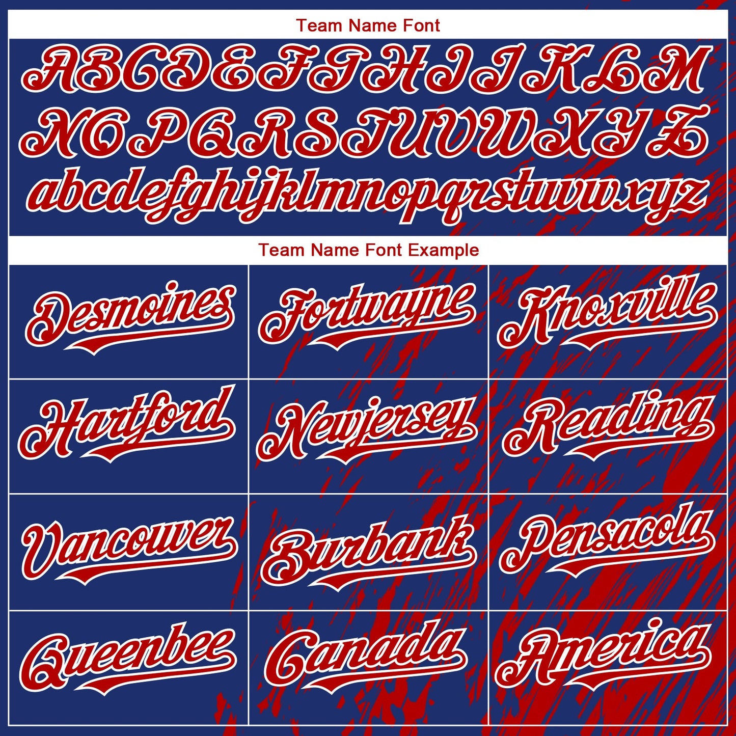 Custom Royal Red-White Paint Stroke Grunge Streak Authentic Baseball Jersey view 4
