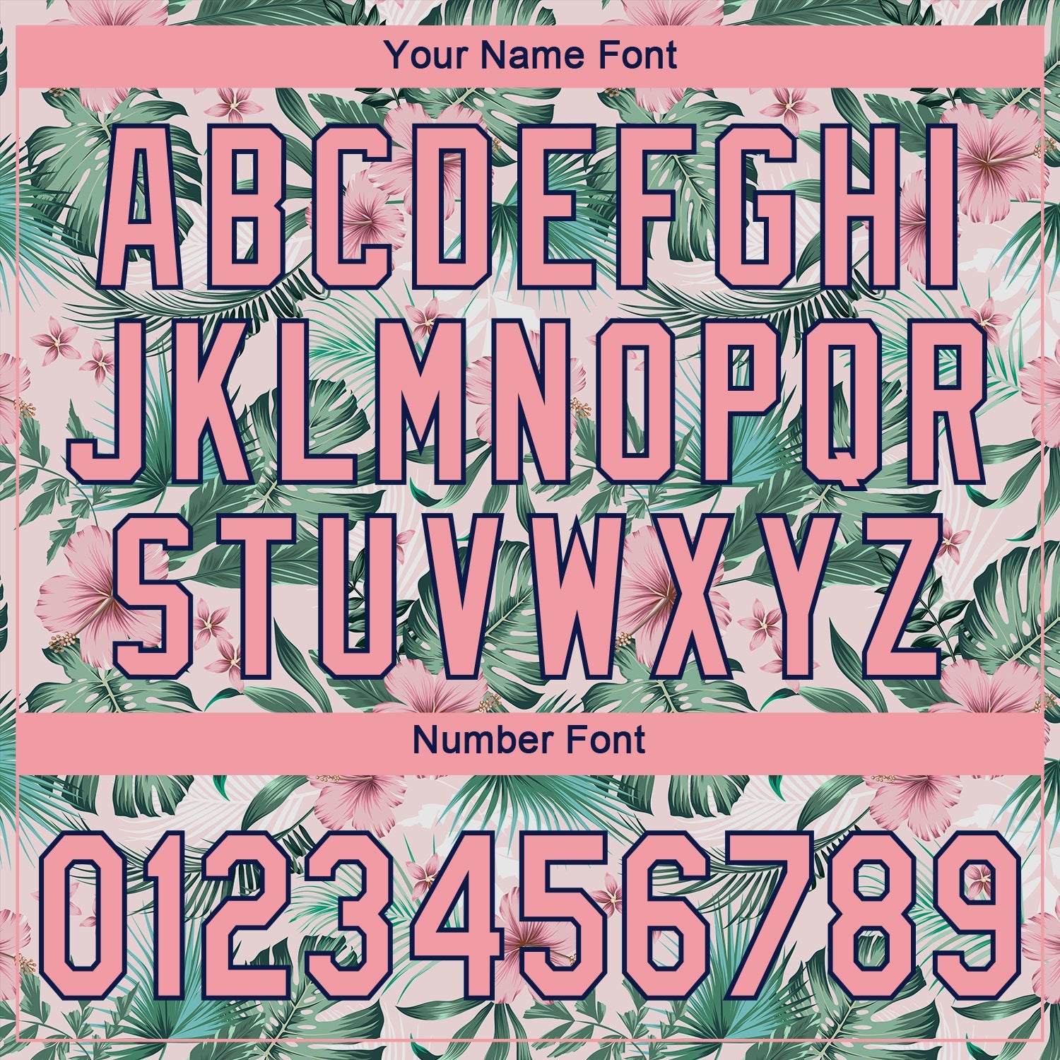 Custom White Medium Pink-Navy 3D Pattern Design Hawaii Palm Leaves And Flowers Authentic Baseball Jersey view 6