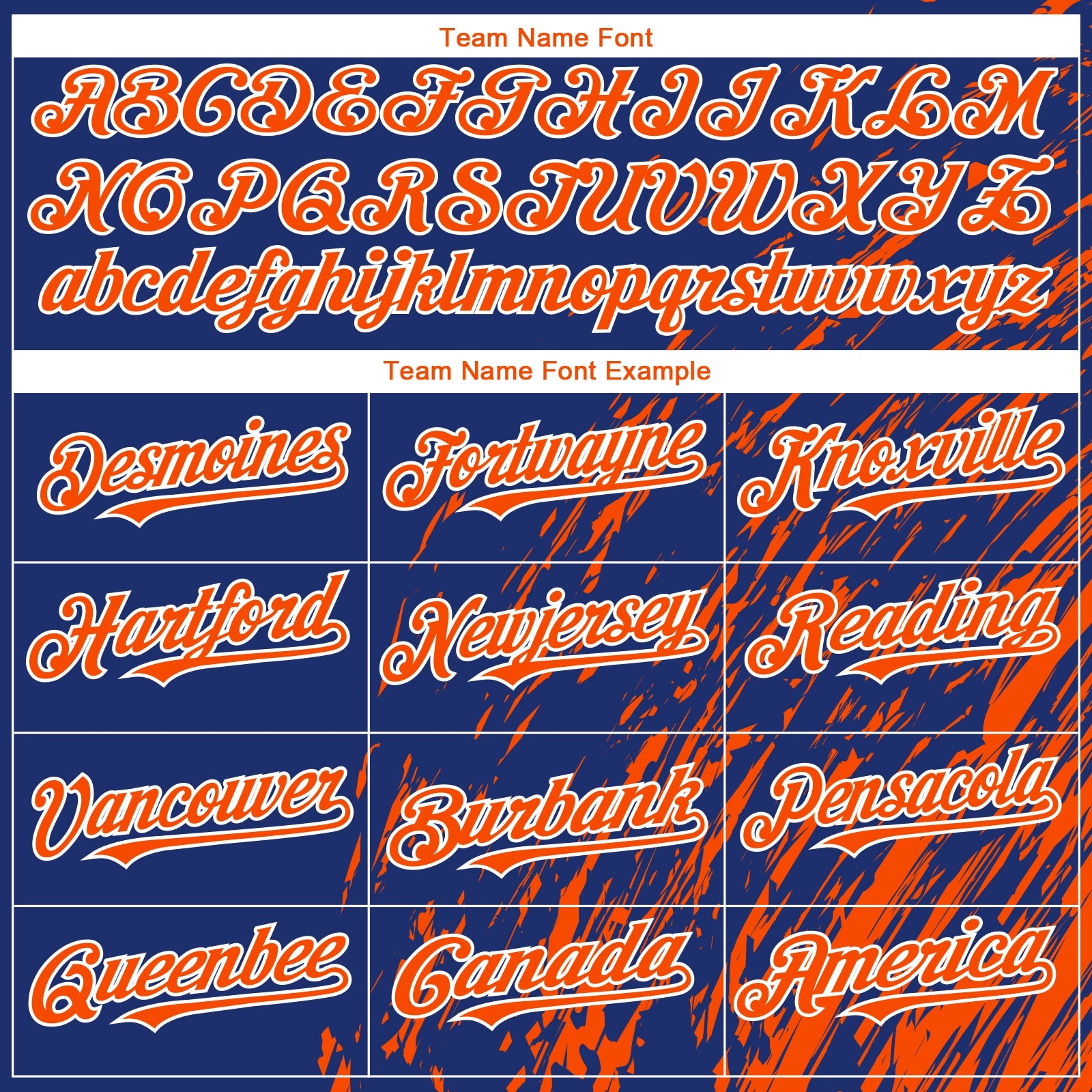 Custom Royal Orange-White Paint Stroke Grunge Streak Authentic Baseball Jersey view 4