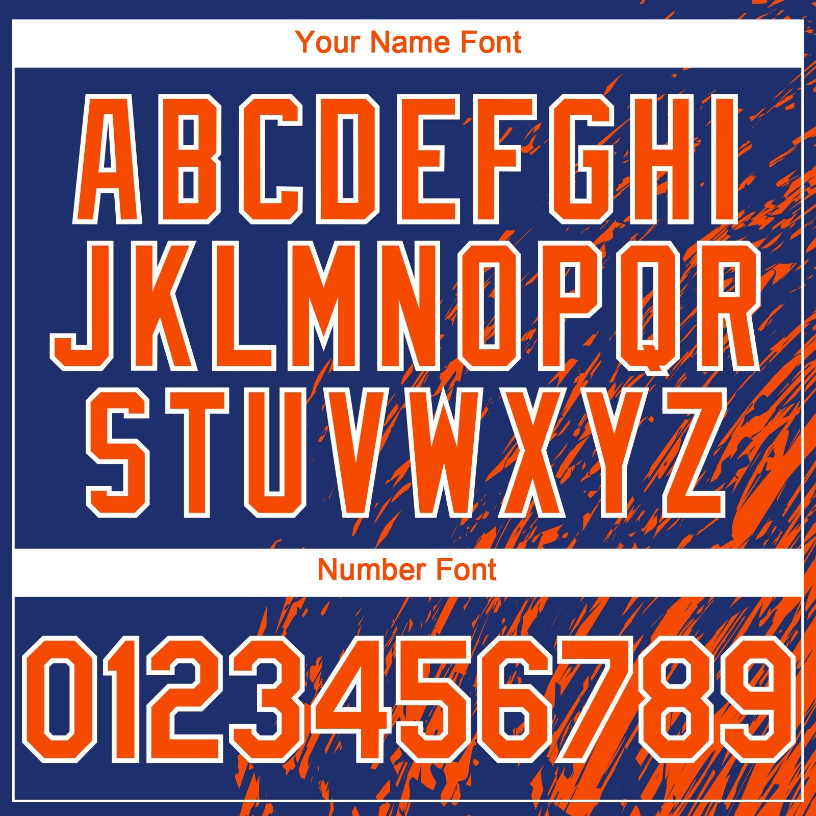 Custom Royal Orange-White Paint Stroke Grunge Streak Authentic Baseball Jersey view 5
