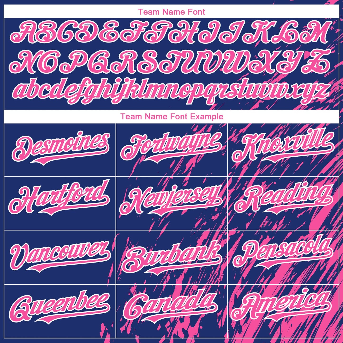 Custom Royal Pink-White Paint Stroke Grunge Streak Authentic Baseball Jersey view 4