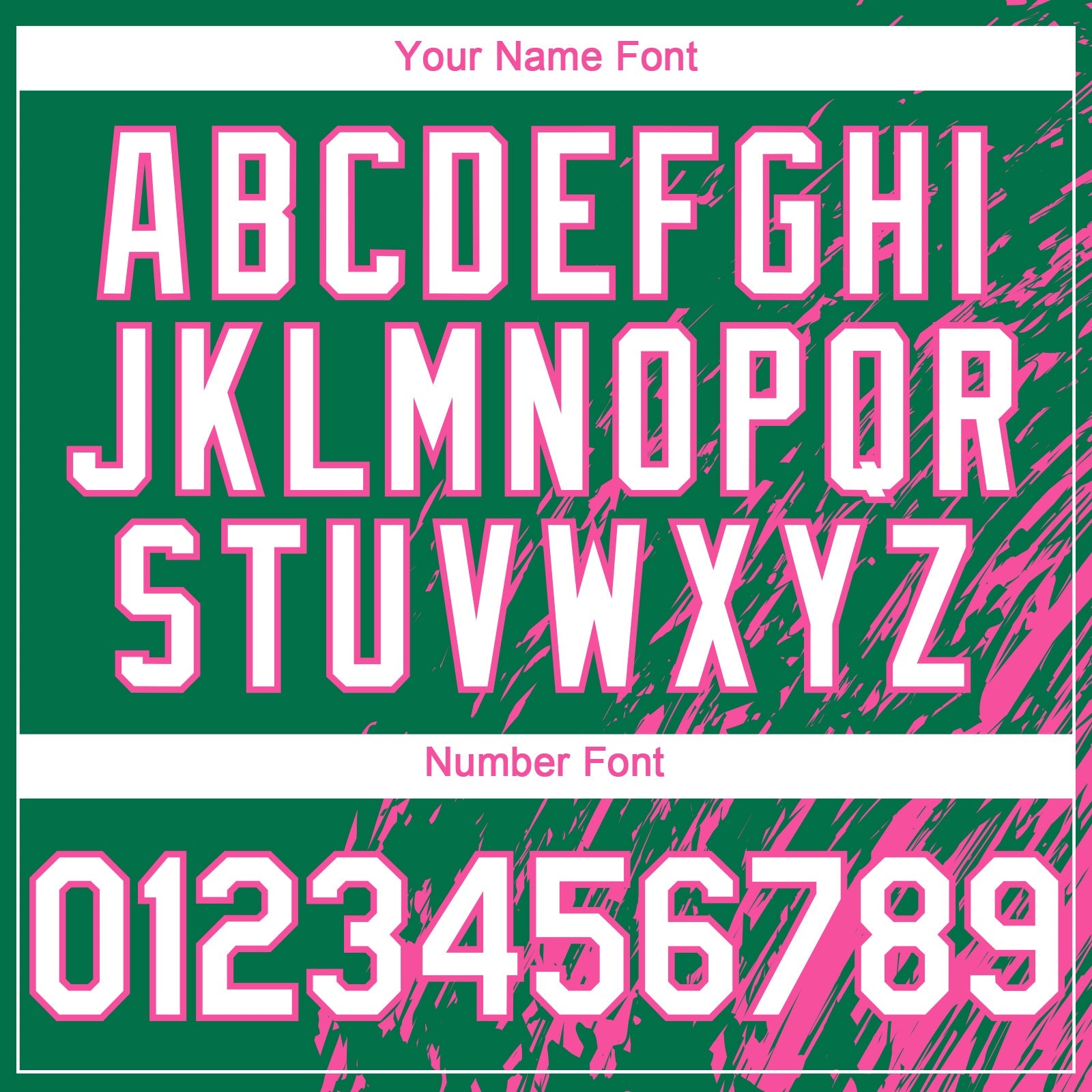 Custom Kelly Green White-Pink Paint Stroke Grunge Streak Authentic Baseball Jersey view 5