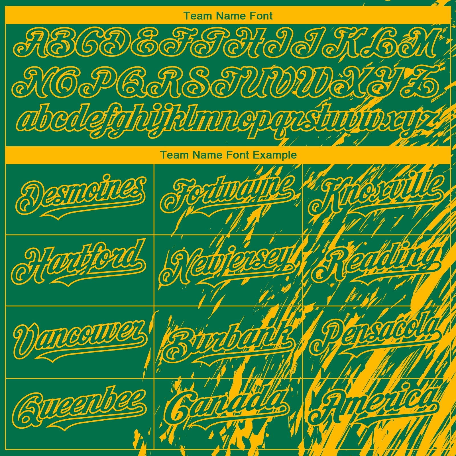 Custom Kelly Green Gold Paint Stroke Grunge Streak Authentic Baseball Jersey view 4