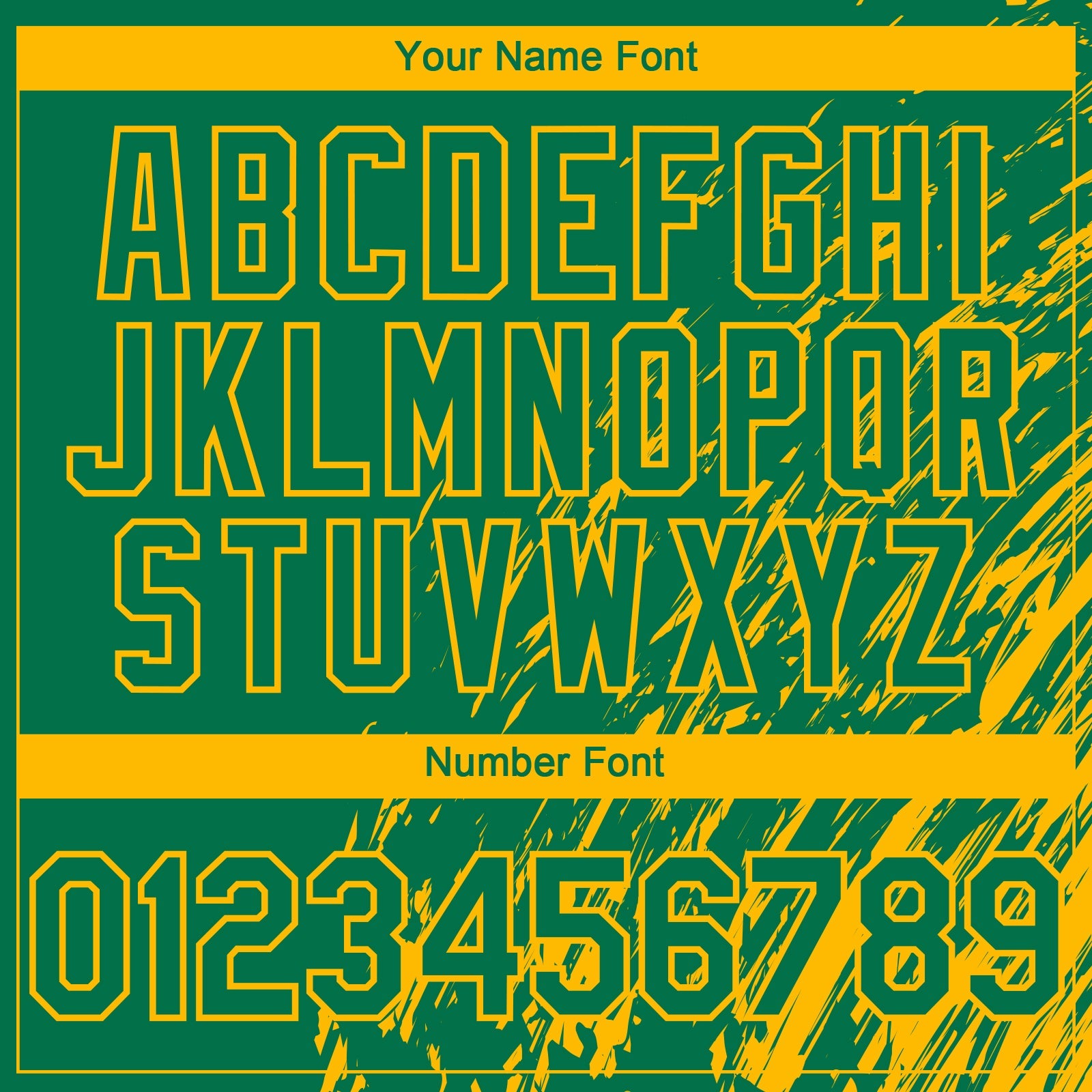 Custom Kelly Green Gold Paint Stroke Grunge Streak Authentic Baseball Jersey view 5