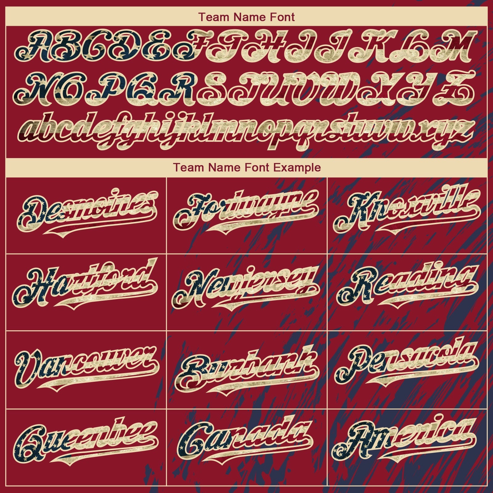 Custom Crimson Vintage USA Flag Navy-Cream Paint Stroke Grunge Streak Authentic Baseball Jersey view 4
