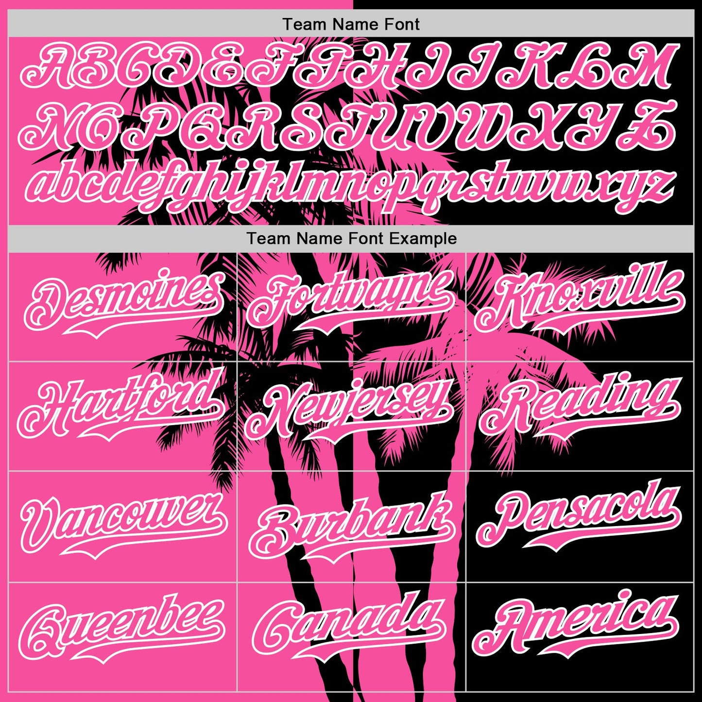 Custom Black Pink-White Hawaii Palm Trees Tropical Coconut Authentic Baseball Jersey view 4