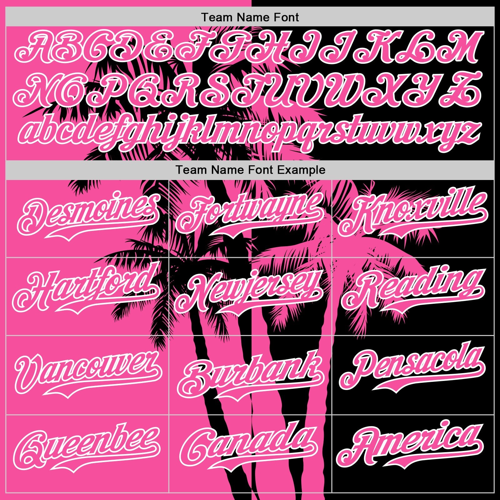 Custom Black Pink-White Hawaii Palm Trees Tropical Coconut Authentic Baseball Jersey view 4