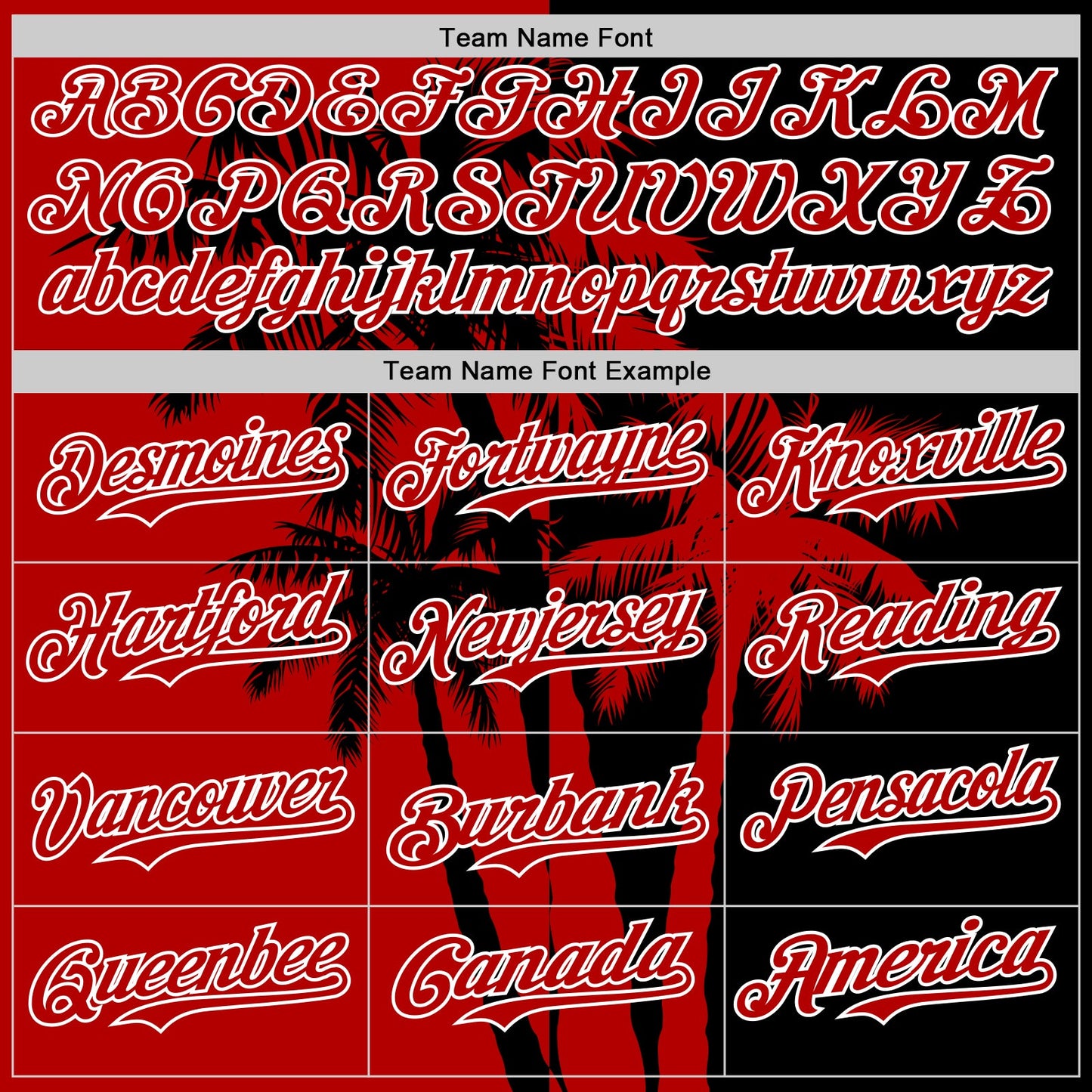 Custom Black Red-White Hawaii Palm Trees Tropical Coconut Authentic Baseball Jersey view 4