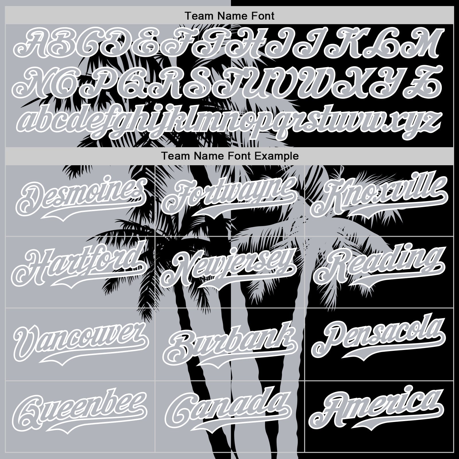 Custom Black Gray-White Hawaii Palm Trees Tropical Coconut Authentic Baseball Jersey view 4