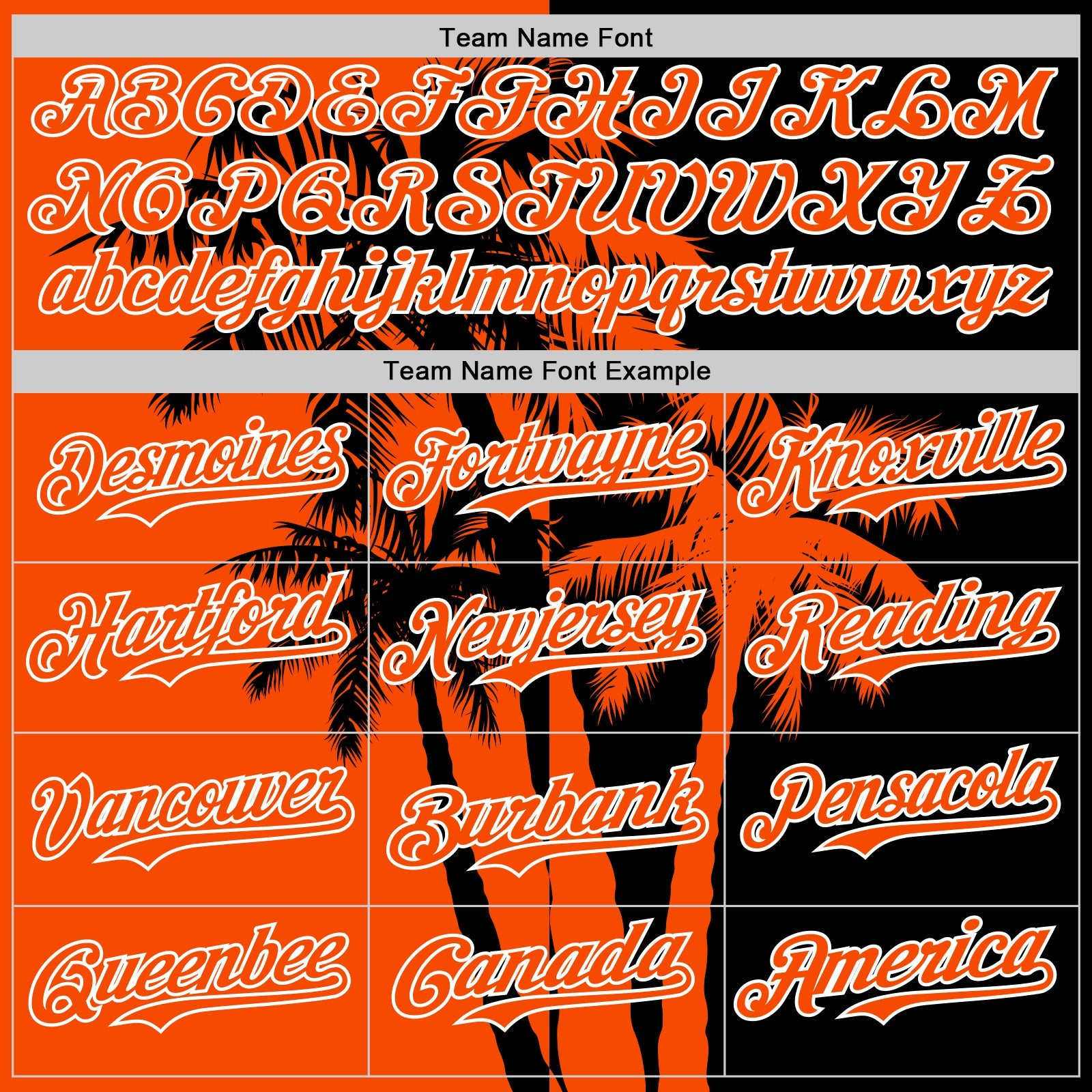 Custom Black Orange-White Hawaii Palm Trees Tropical Coconut Authentic Baseball Jersey view 4