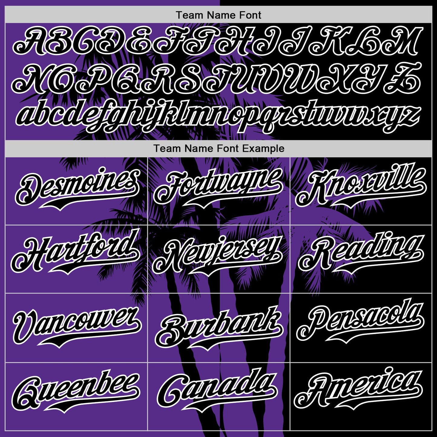 Custom Black Purple-White Hawaii Palm Trees Tropical Coconut Authentic Baseball Jersey view 4