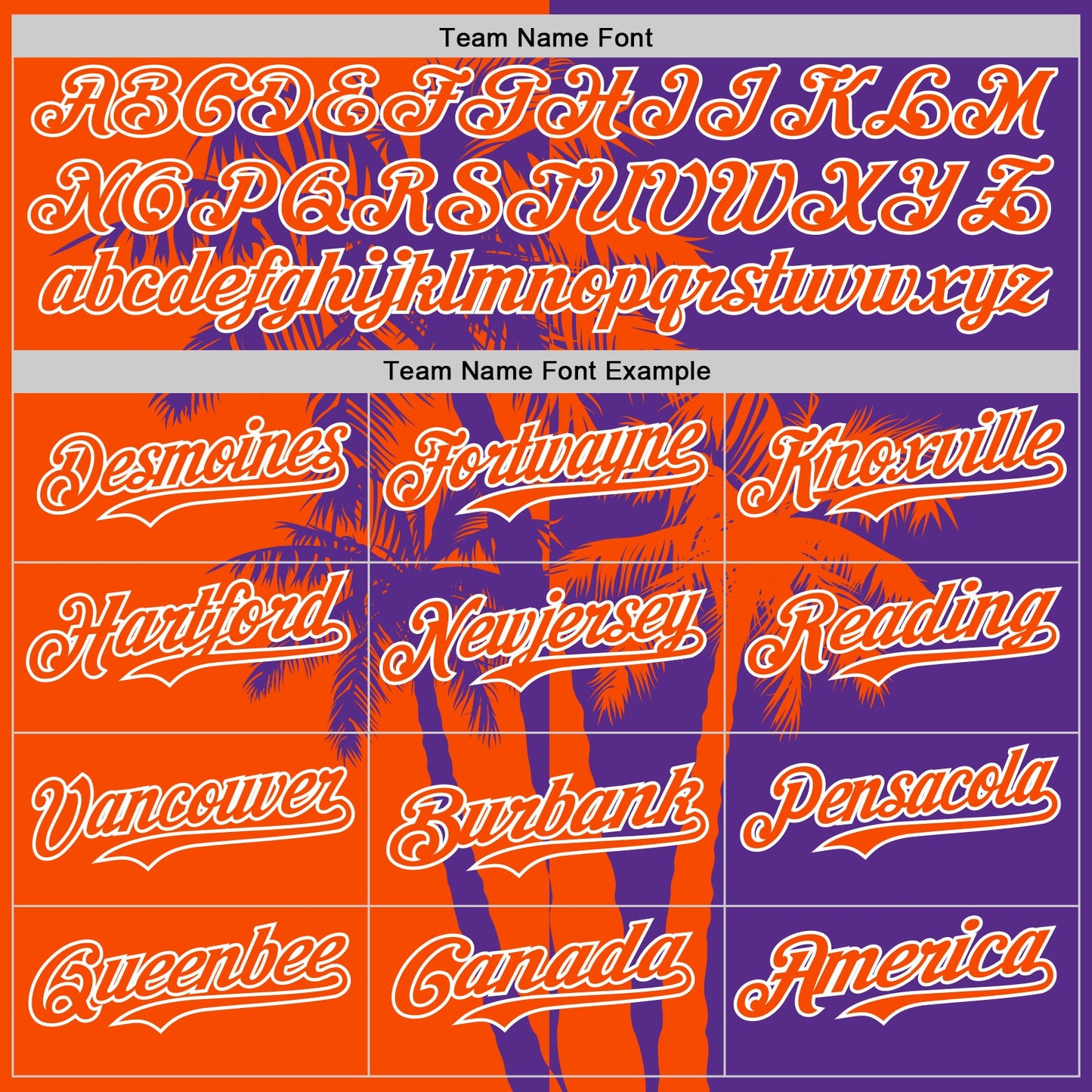 Custom Purple Orange-White Hawaii Palm Trees Tropical Coconut Authentic Baseball Jersey view 4