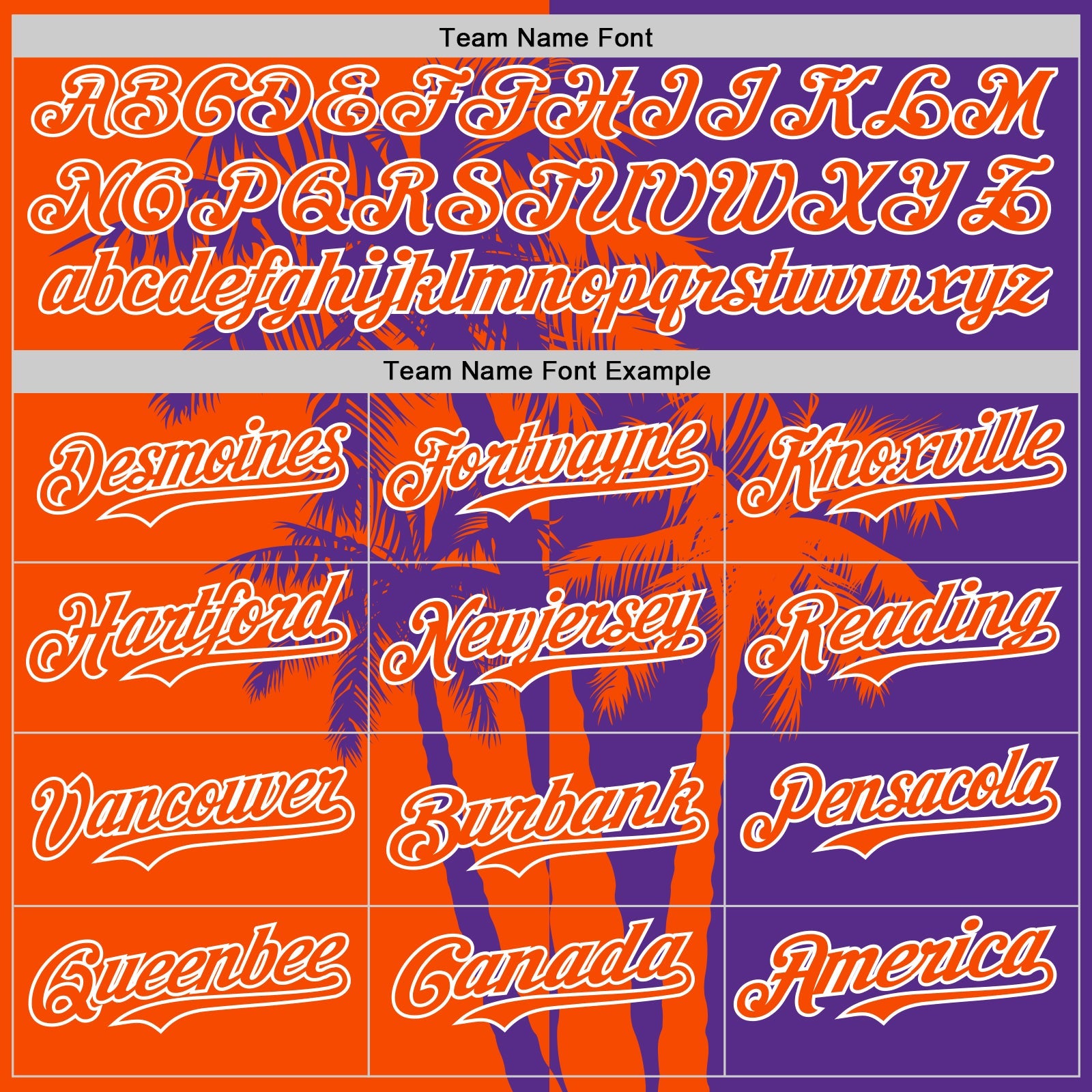 Custom Purple Orange-White Hawaii Palm Trees Tropical Coconut Authentic Baseball Jersey view 4