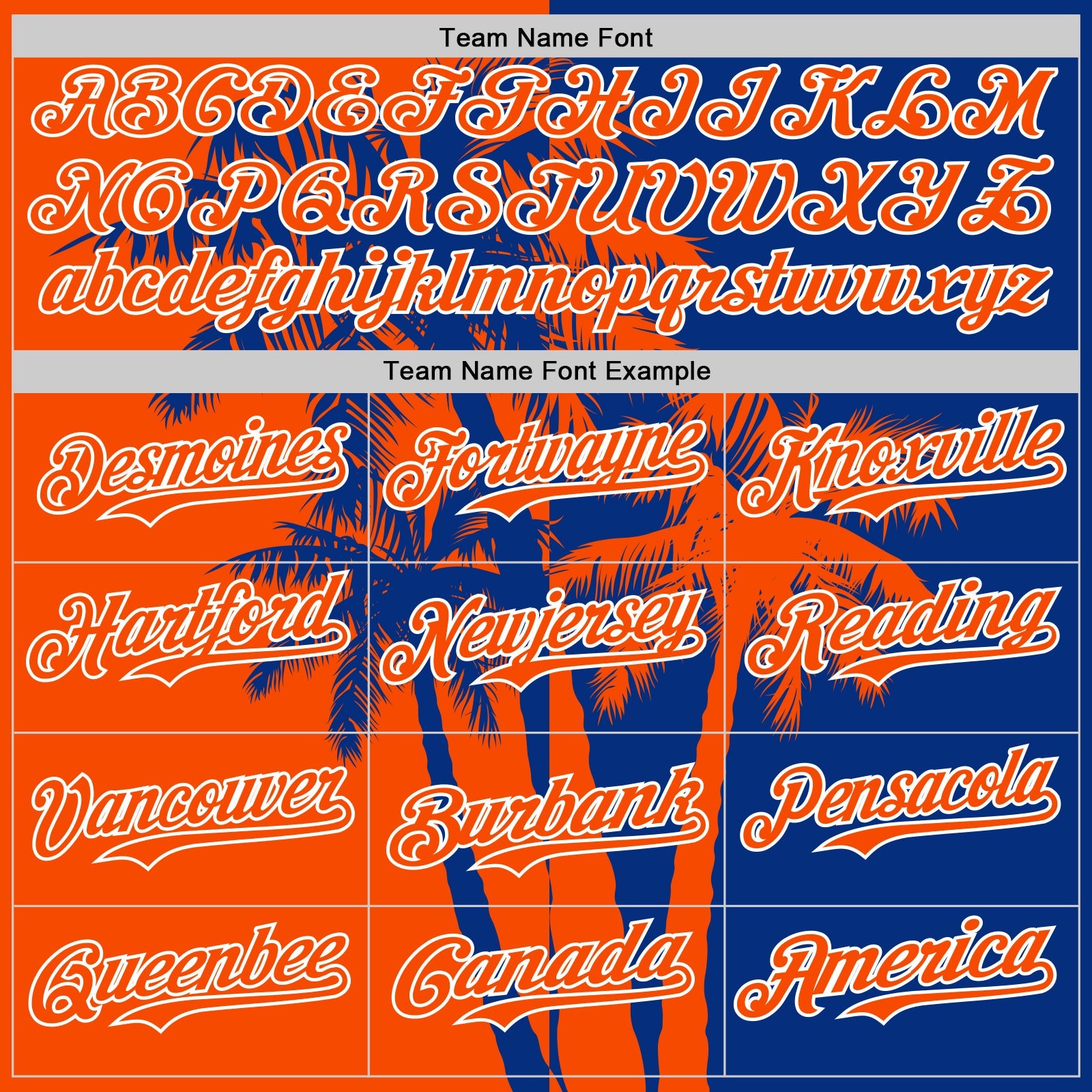 Custom Royal Orange-White Hawaii Palm Trees Tropical Coconut Authentic Baseball Jersey view 4