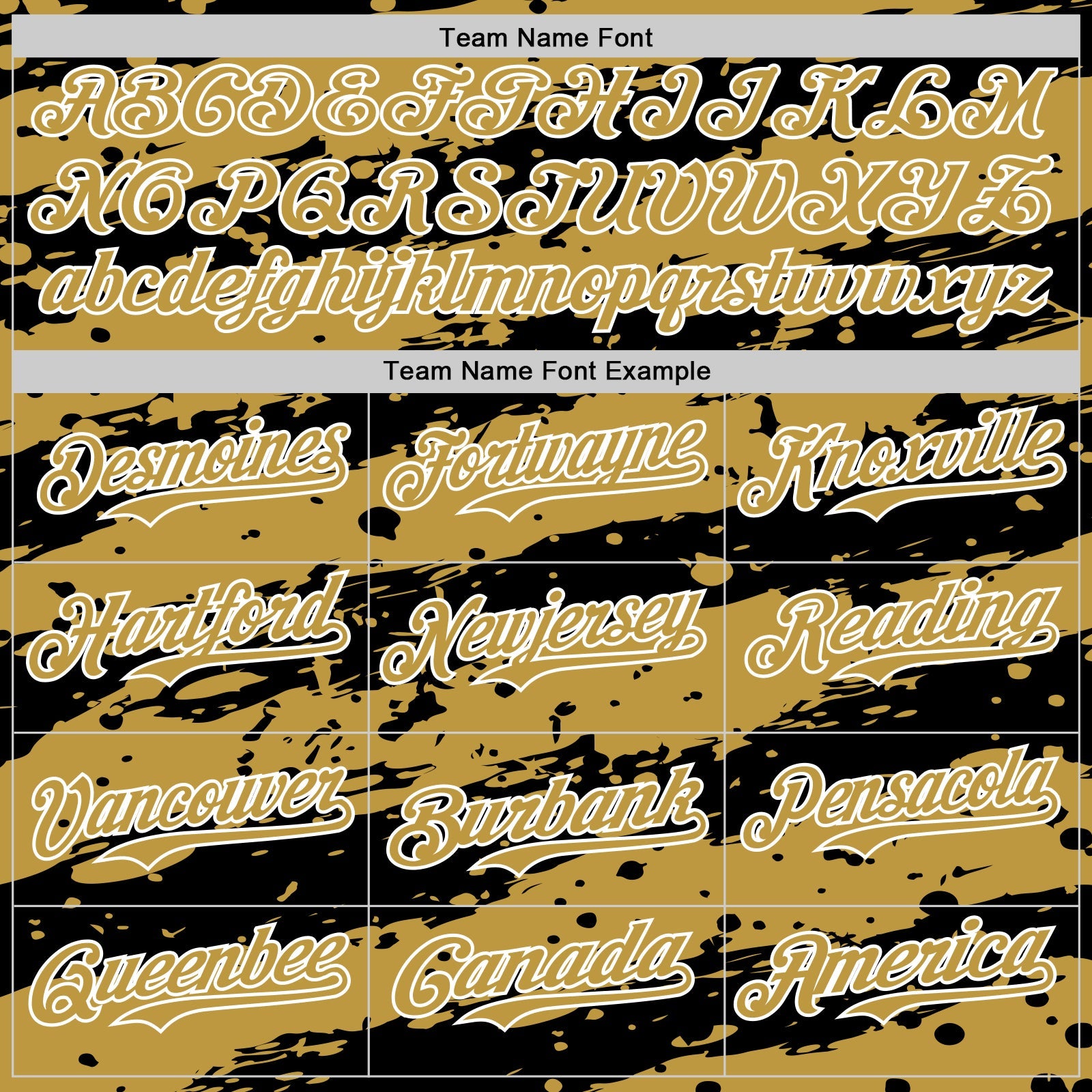 Custom Old Gold Black-White Paint Splash Stripe Authentic Baseball Jersey view 4