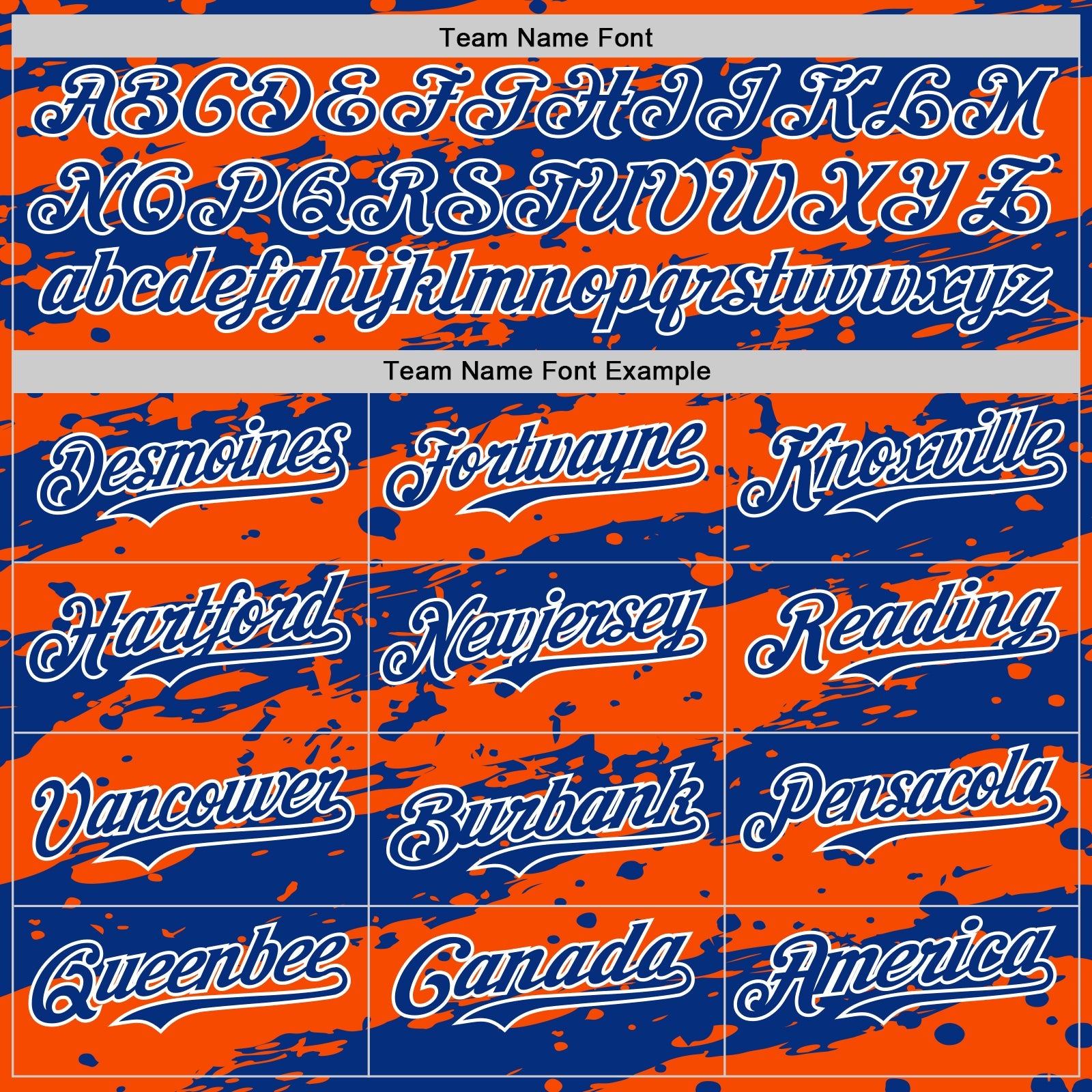 Custom Orange Royal-White Paint Splash Stripe Authentic Baseball Jersey view 4