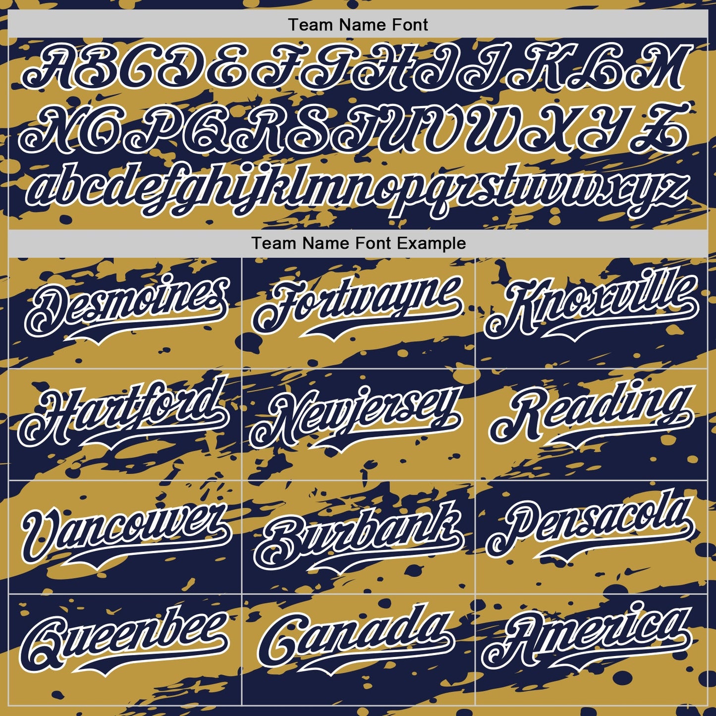 Custom Old Gold Navy-White Paint Splash Stripe Authentic Baseball Jersey view 4