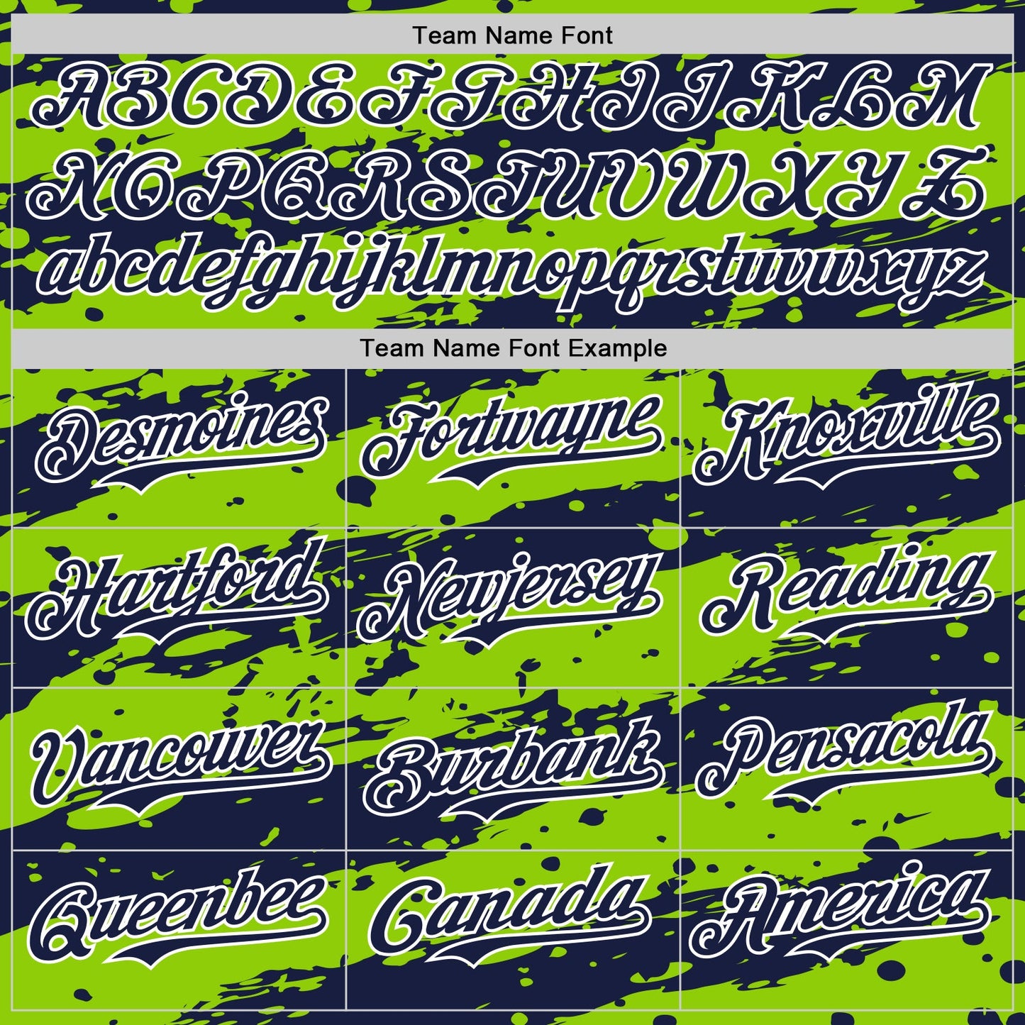 Custom Neon Green Navy-White Paint Splash Stripe Authentic Baseball Jersey view 4