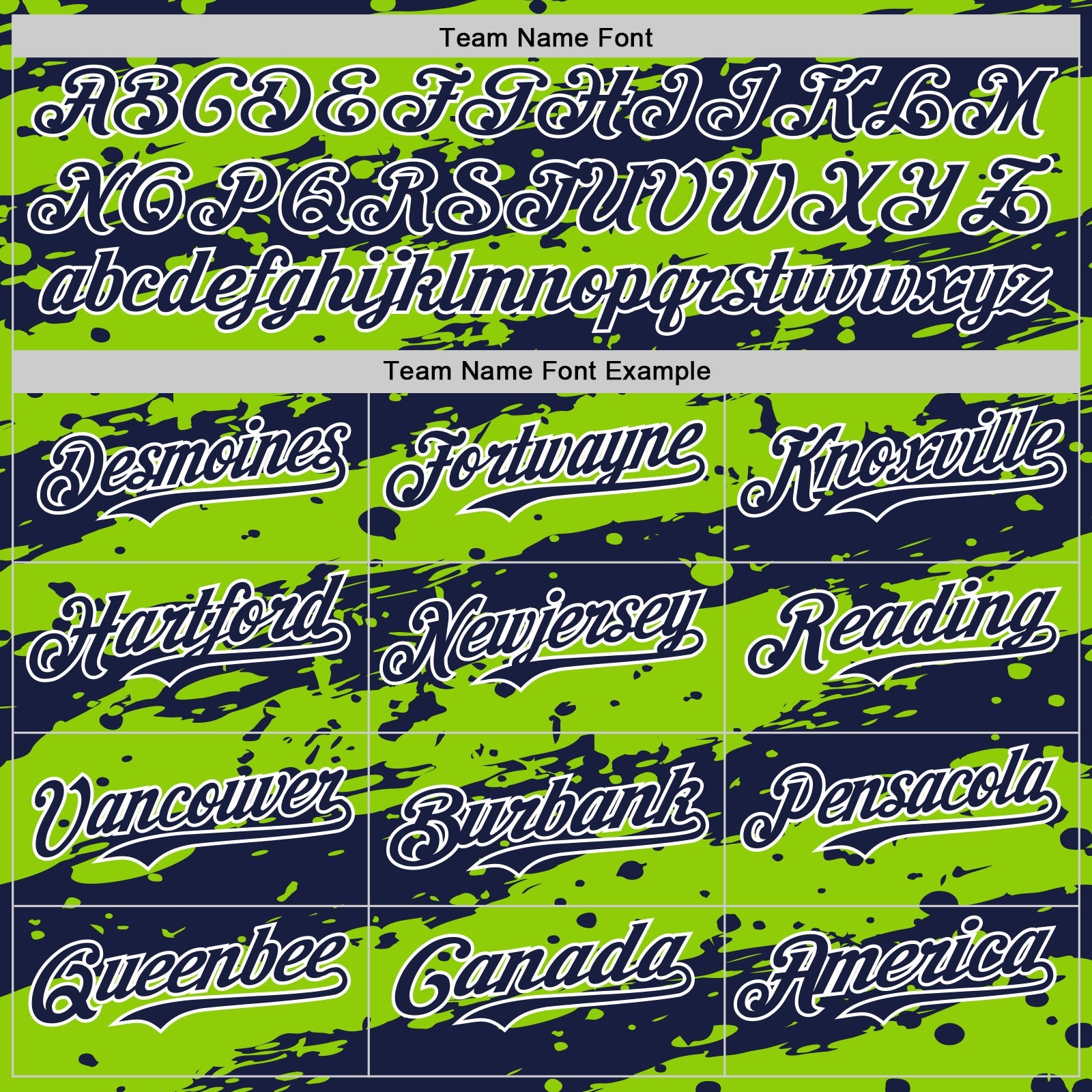 Custom Neon Green Navy-White Paint Splash Stripe Authentic Baseball Jersey view 4