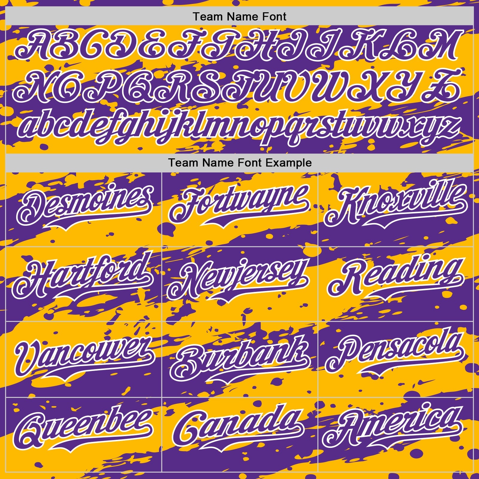Custom Gold Purple-White Paint Splash Stripe Authentic Baseball Jersey view 4