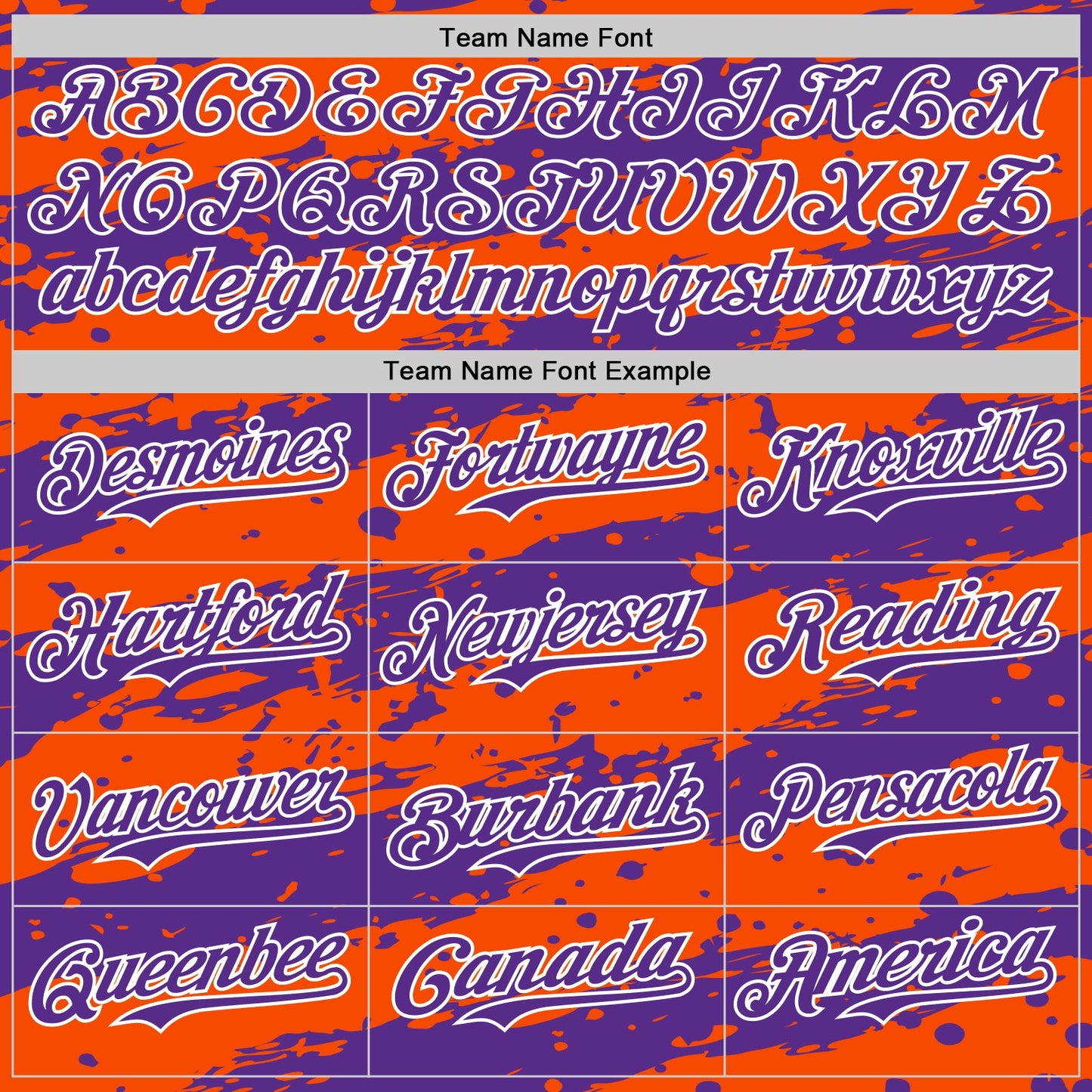 Custom Orange Purple-White Paint Splash Stripe Authentic Baseball Jersey view 4